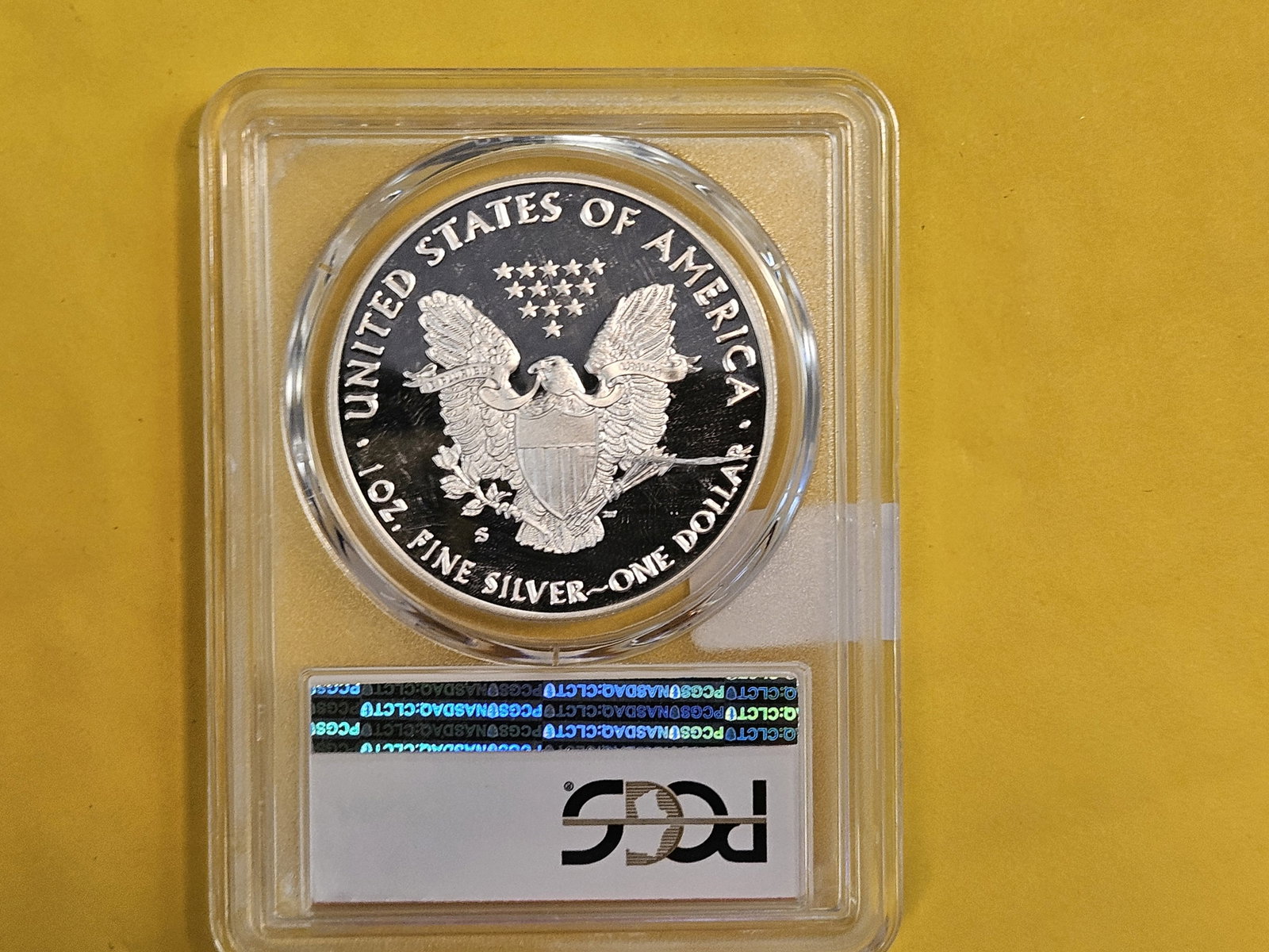 PERFECT! PCGS 2019-S American Silver Eagle in Proof 70 Deep Cameo - 2