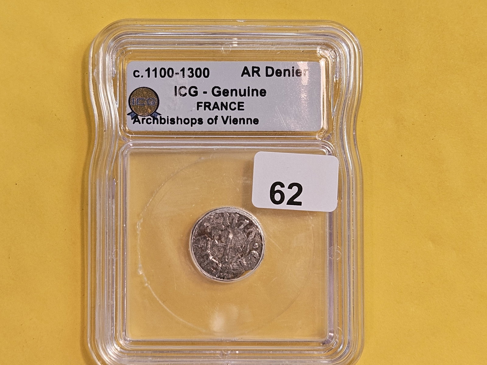 ICG c. 1100 - 1300 Silver AR Denier - 2