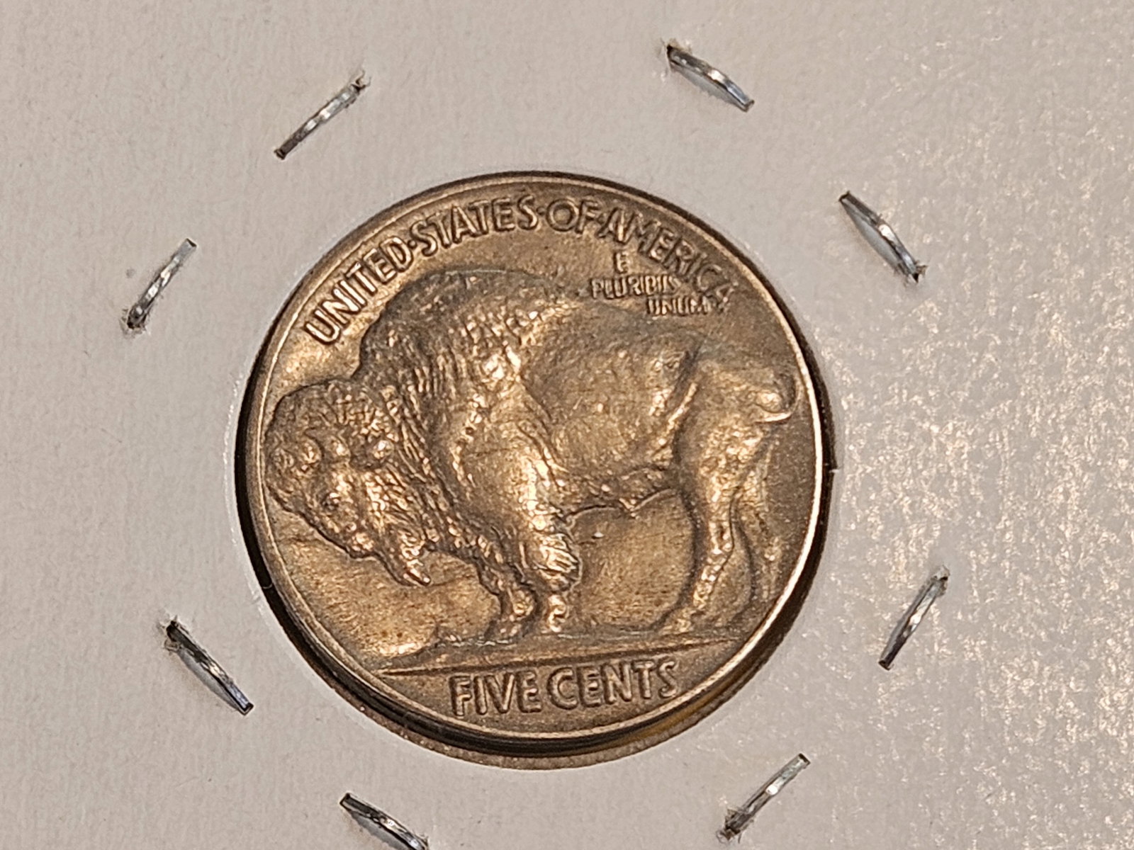 Mint error! Nice 1913 Type II Buffalo Nickel in About Uncirculated plus - 7
