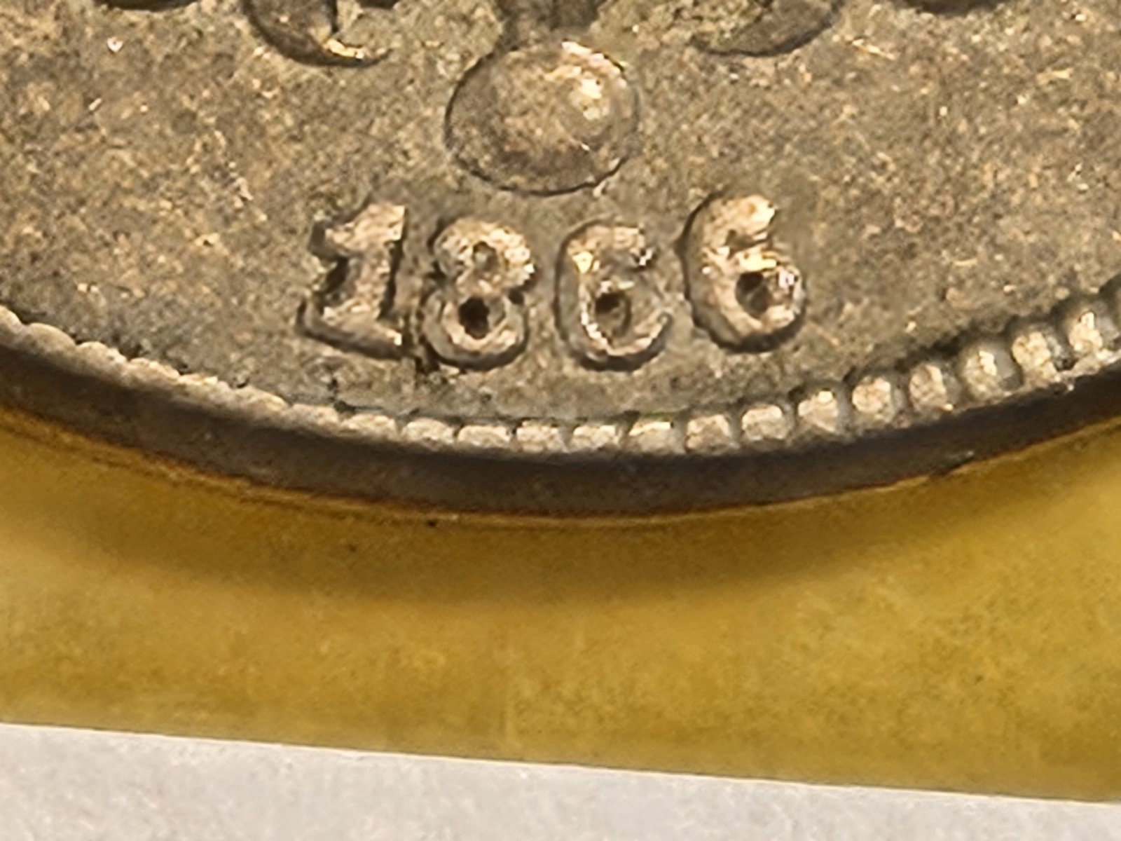 * 1866 Shield Nickel Doubled Die Obverse in Very Fine - 3