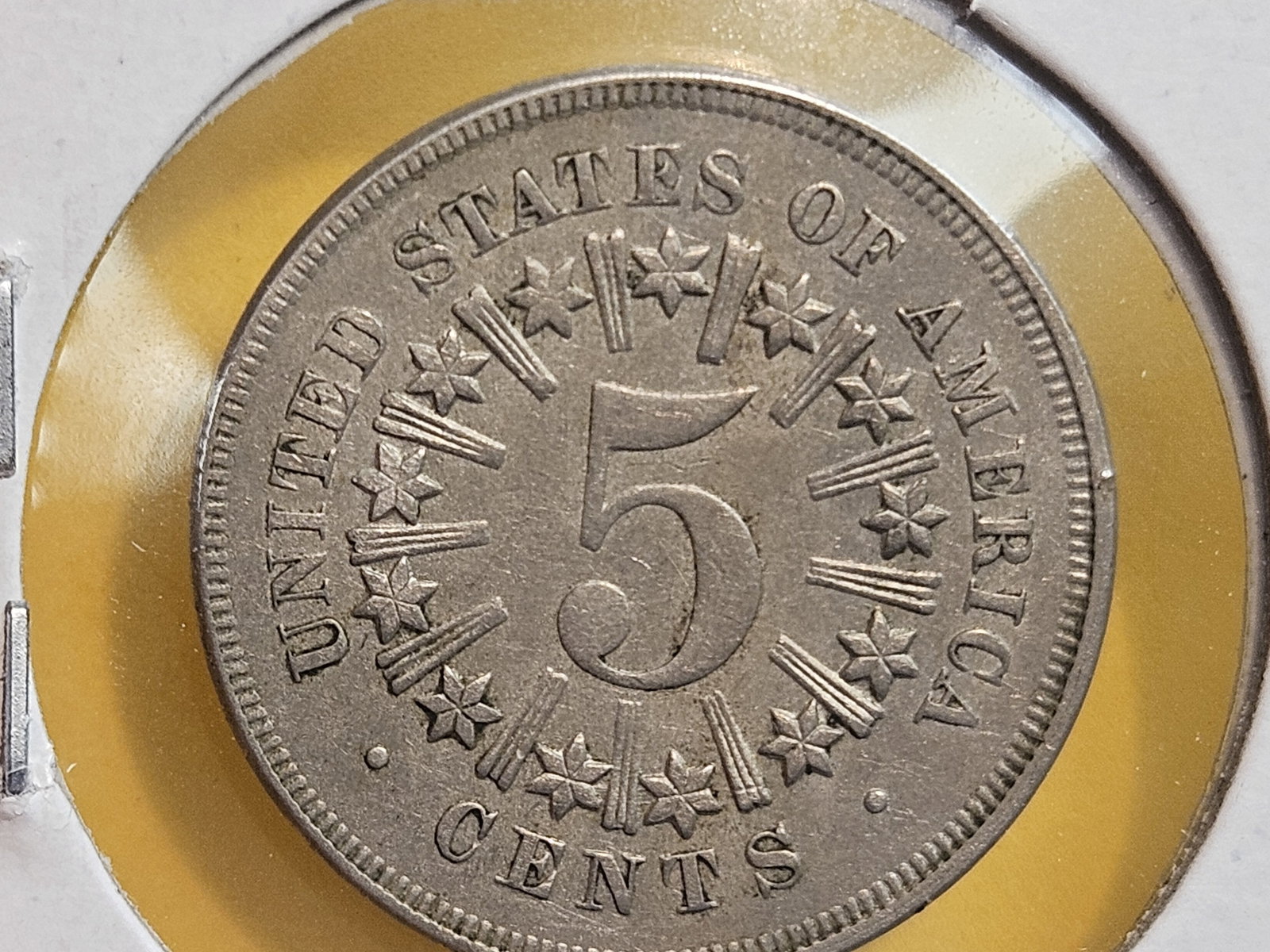 * 1866 Shield Nickel Doubled Die Obverse in Very Fine - 8