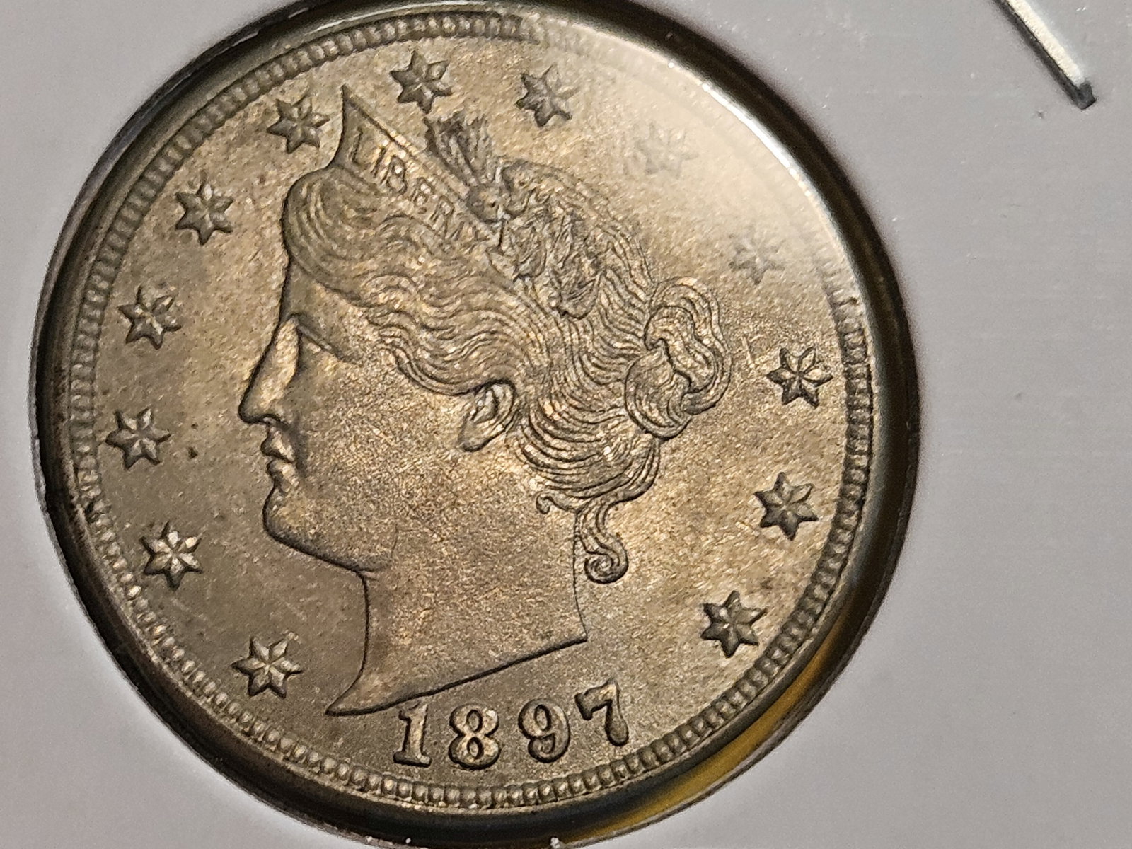 * Choice Uncirculated 1897 Liberty "V" Nickel - 3
