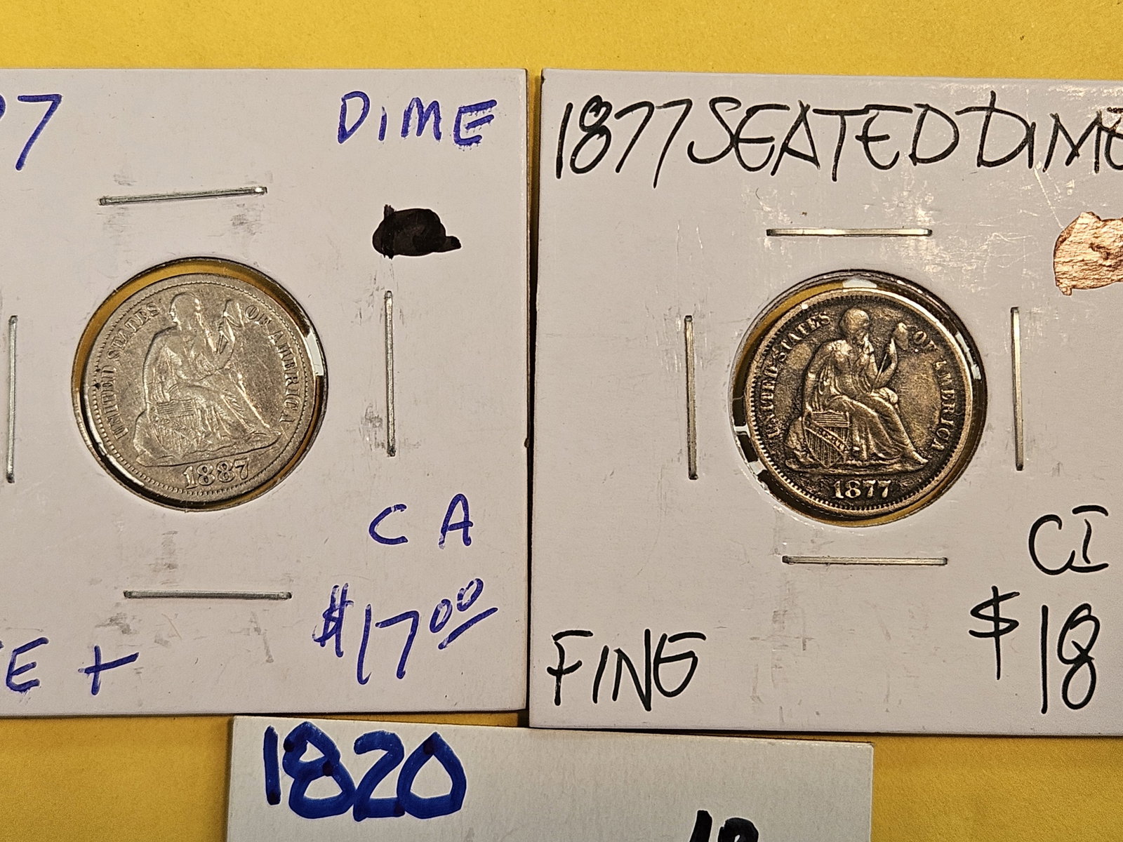 Three mixed silver Dimes - 2