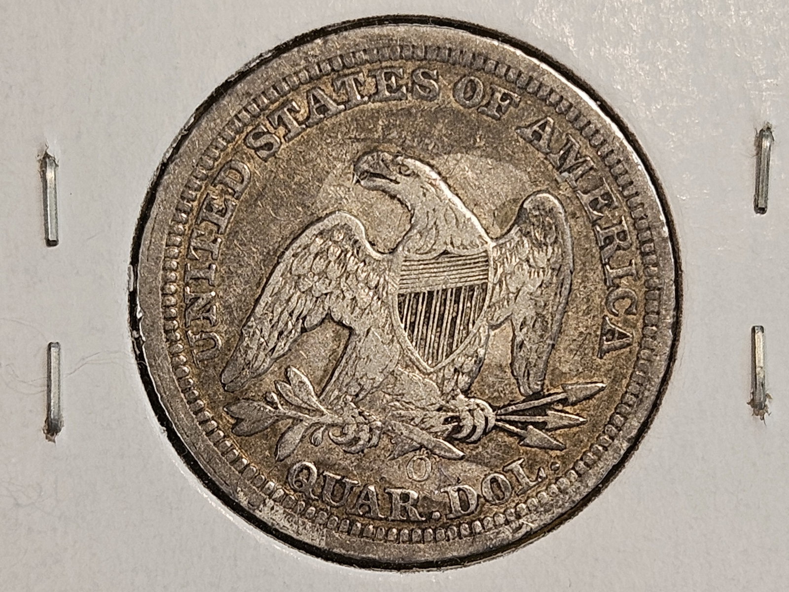 Little better 1854-O with Arrows Seated Liberty Silver Quarter - 3