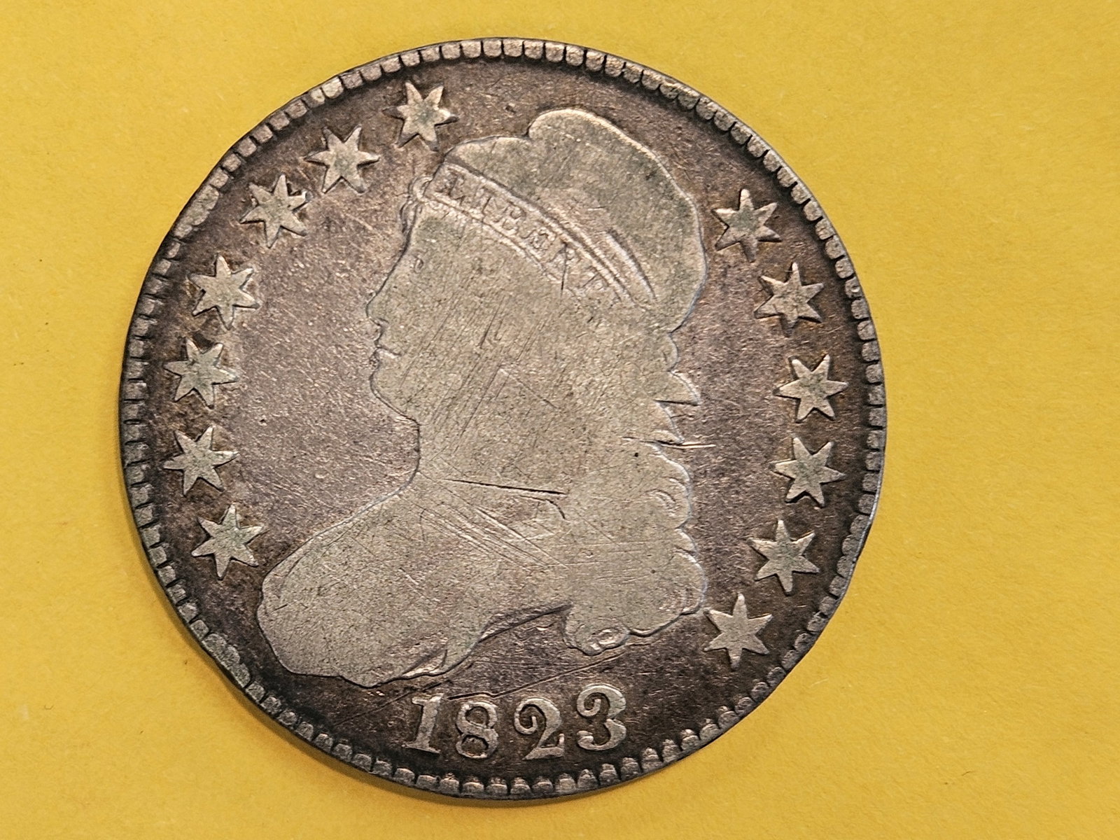 1823 Capped Bust Half Dollar in Very Good plus - 3