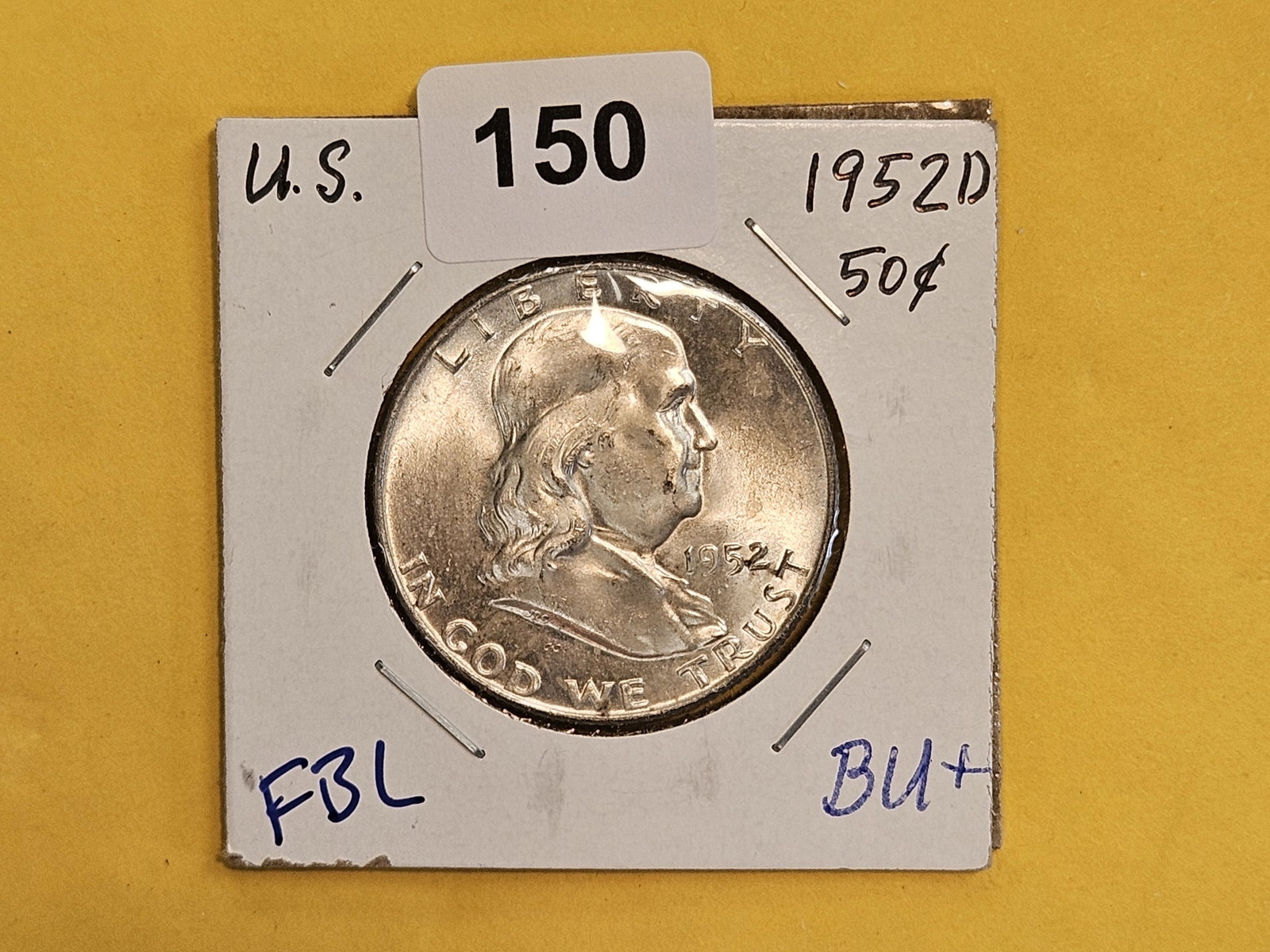 Brilliant Uncirculated plus 1952-D Franklin Half Dollar FBL - 2