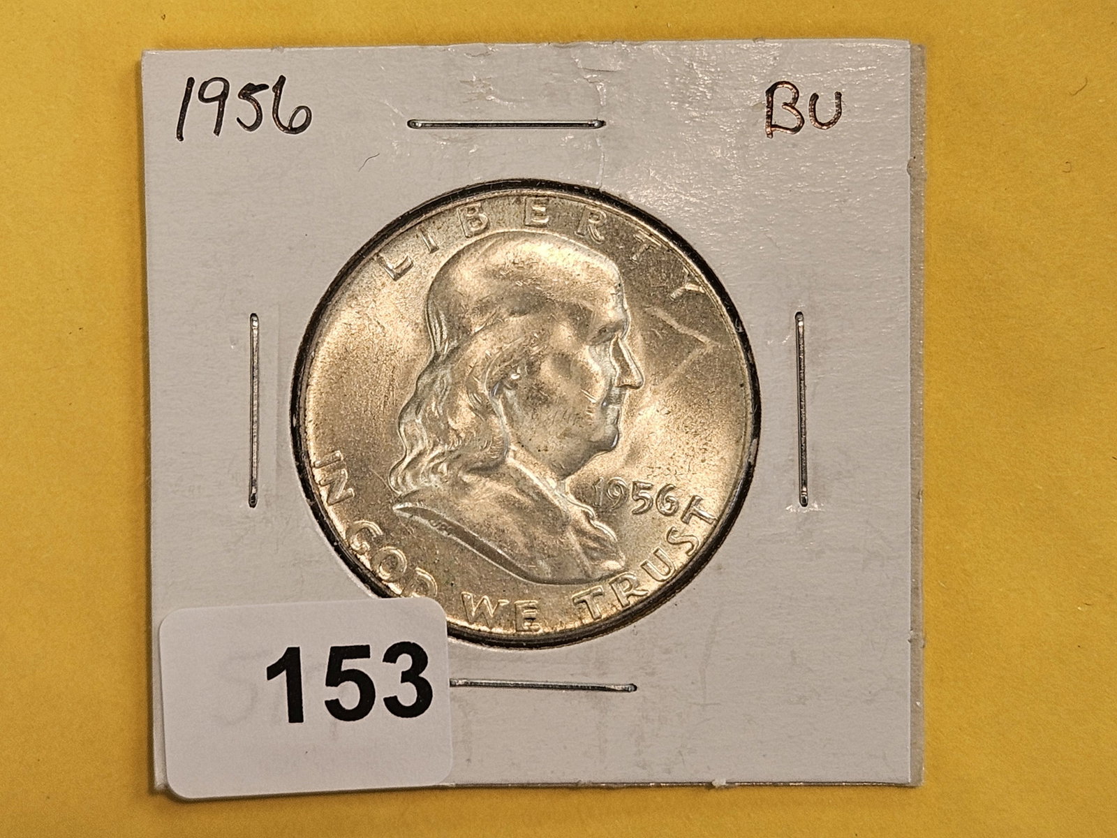 Choice Brilliant Uncirculated 1956 Franklin Half Dollar - 2