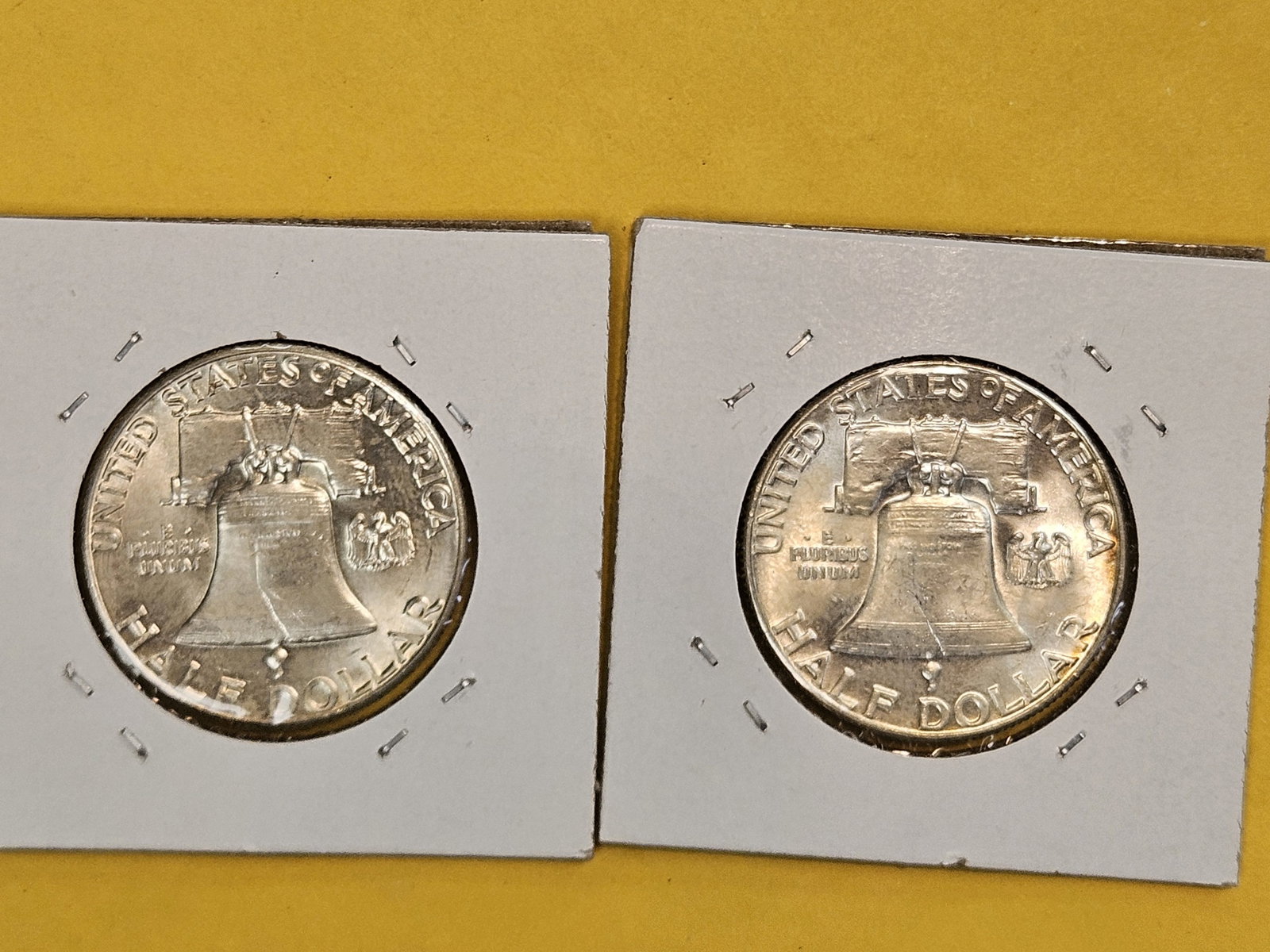 Two Choice Brilliant Uncirculated Franklin silver Half Dollars - 2