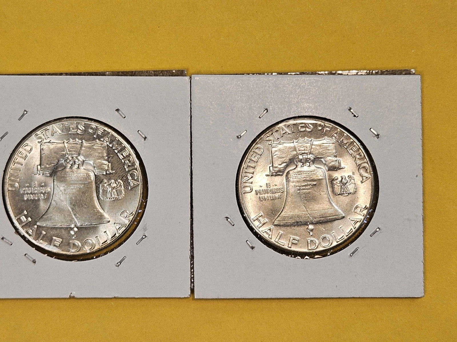 Two Choice Brilliant Uncirculated Franklin silver Half Dollars - 2