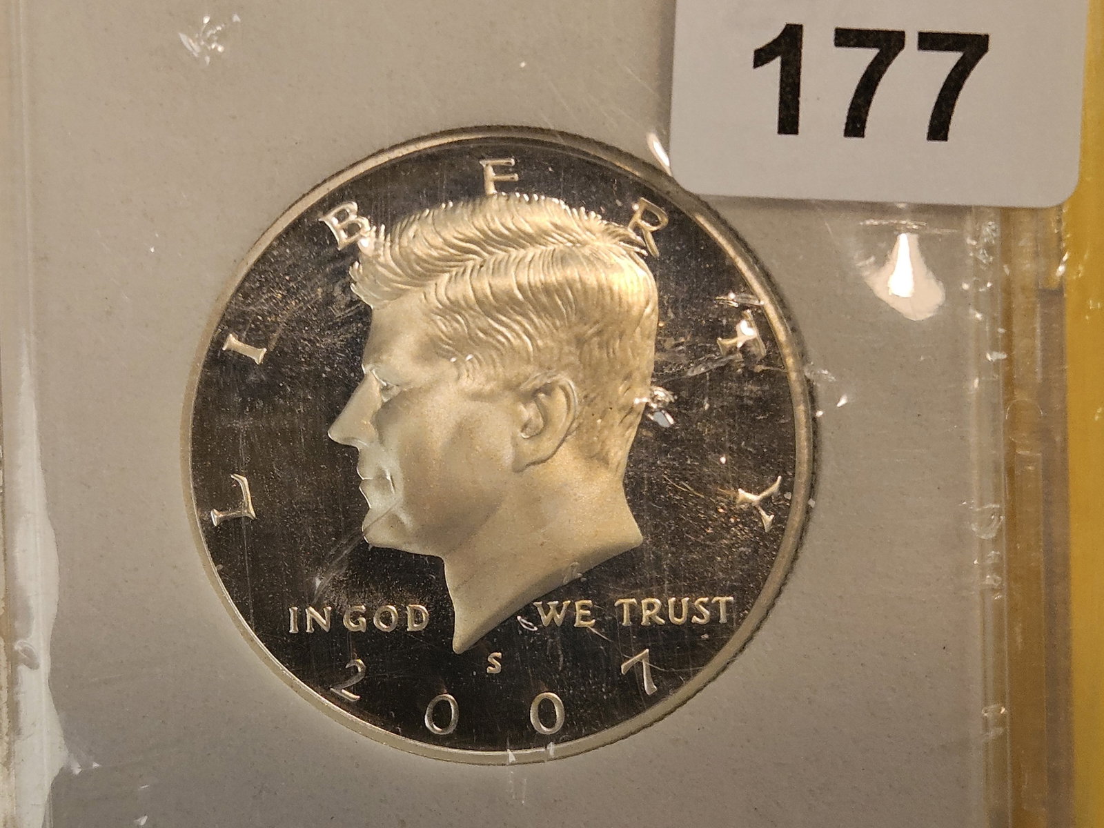GEM Proof Deep Cameo 2007-S SILVER Kennedy Half Dollar: In off-brand holder