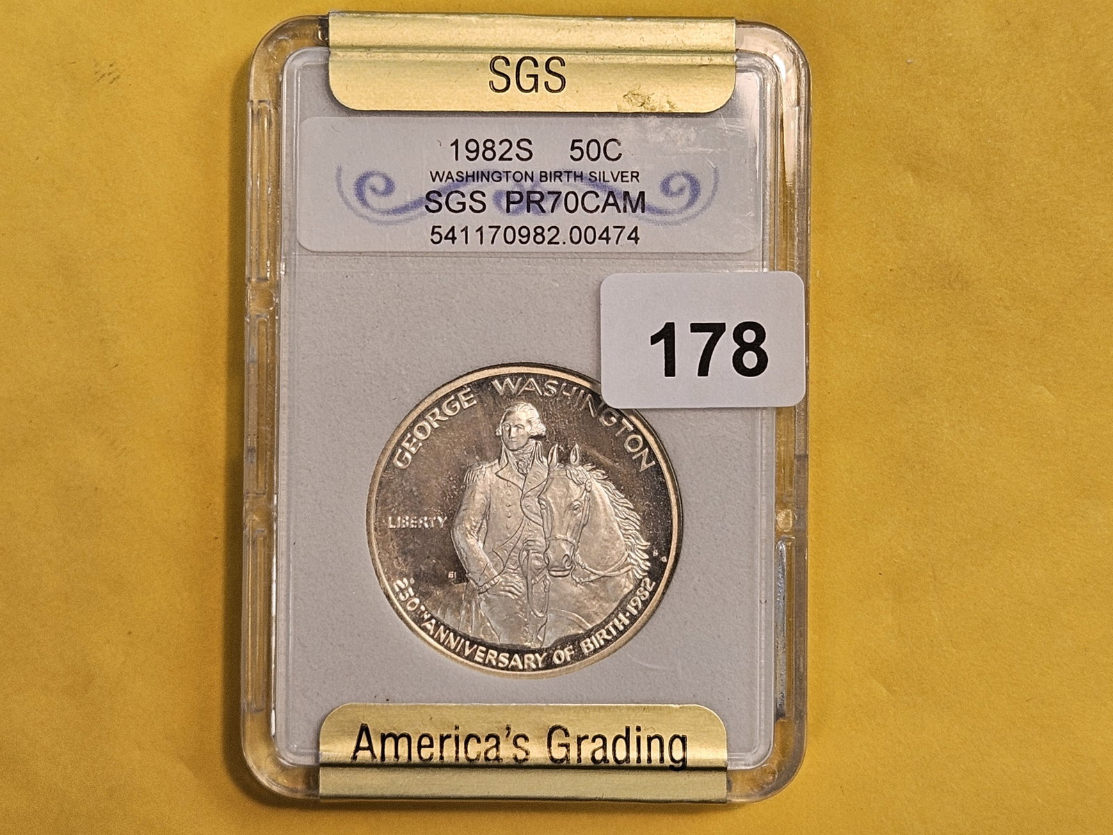 GEM Proof Deep Cameo 1982-S SILVER Commemorative Half Dollar - 2