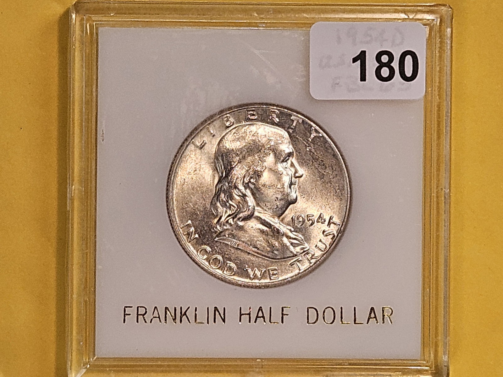 Choice Brilliant Uncirculated plus 1954-D Franklin Half Dollar - 2