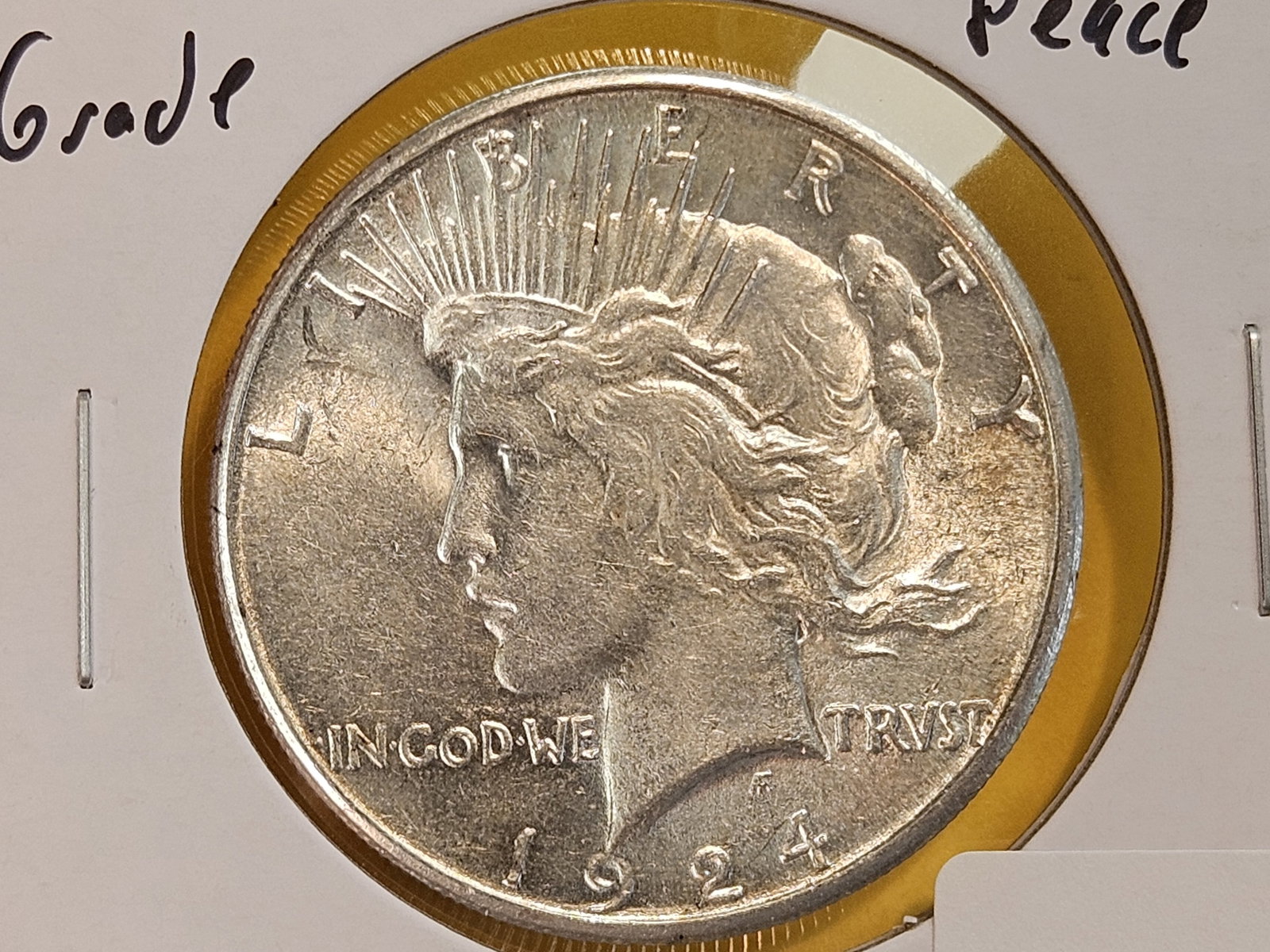 * Key Grade! Choice Brilliant Uncirculated 1924-S Peace silver Dollar - 4