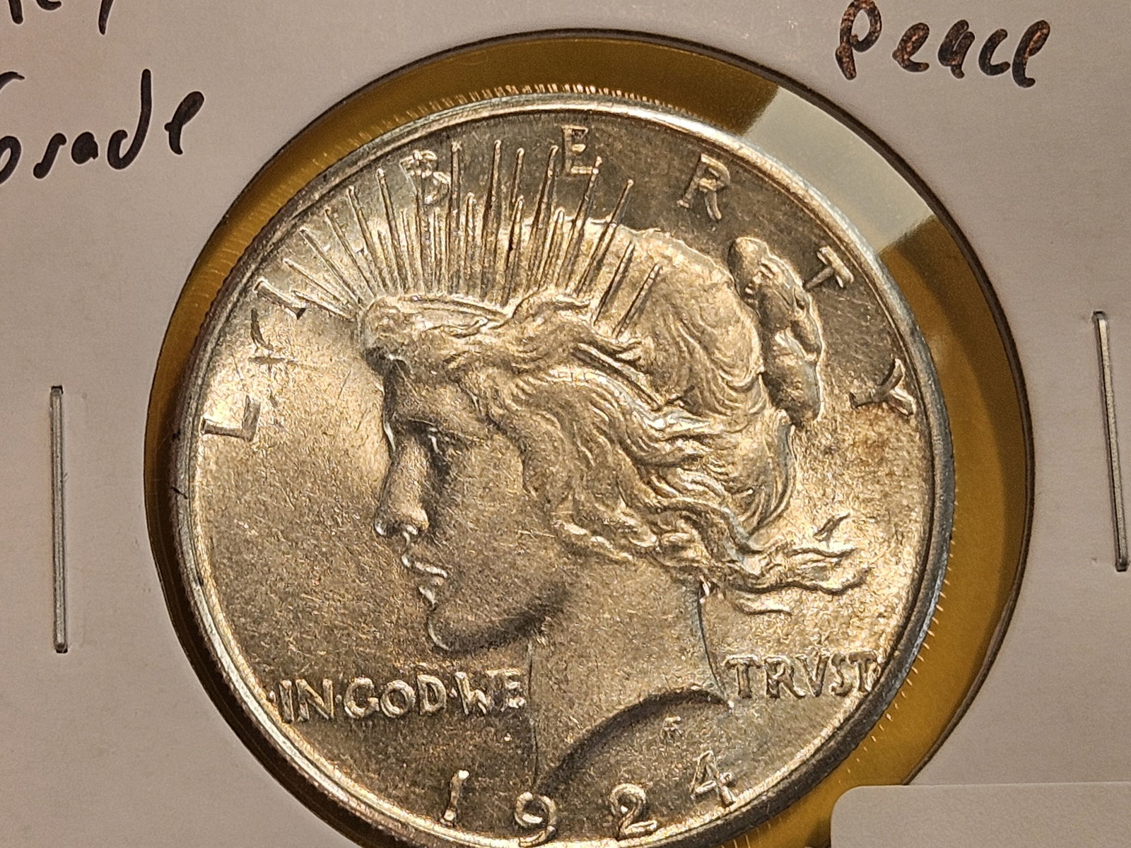 * Key Grade! Choice Brilliant Uncirculated 1924-S Peace silver Dollar - 5