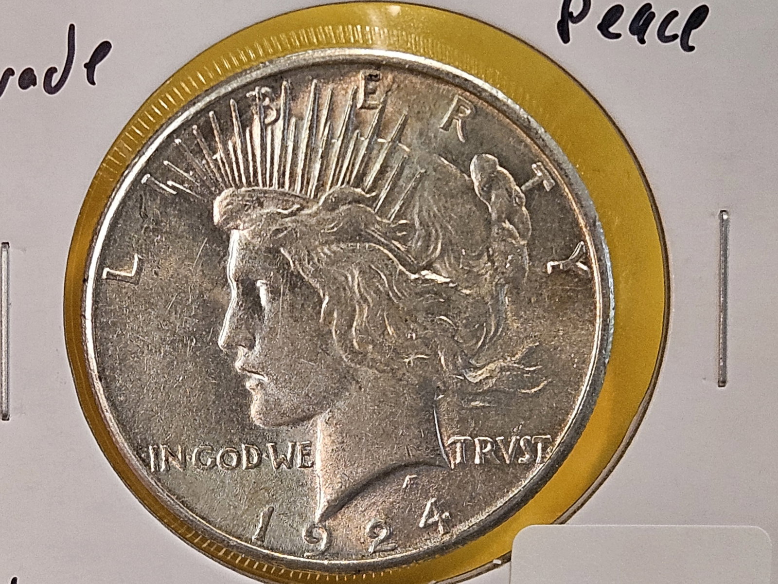 * Key Grade! Choice Brilliant Uncirculated 1924-S Peace silver Dollar - 6