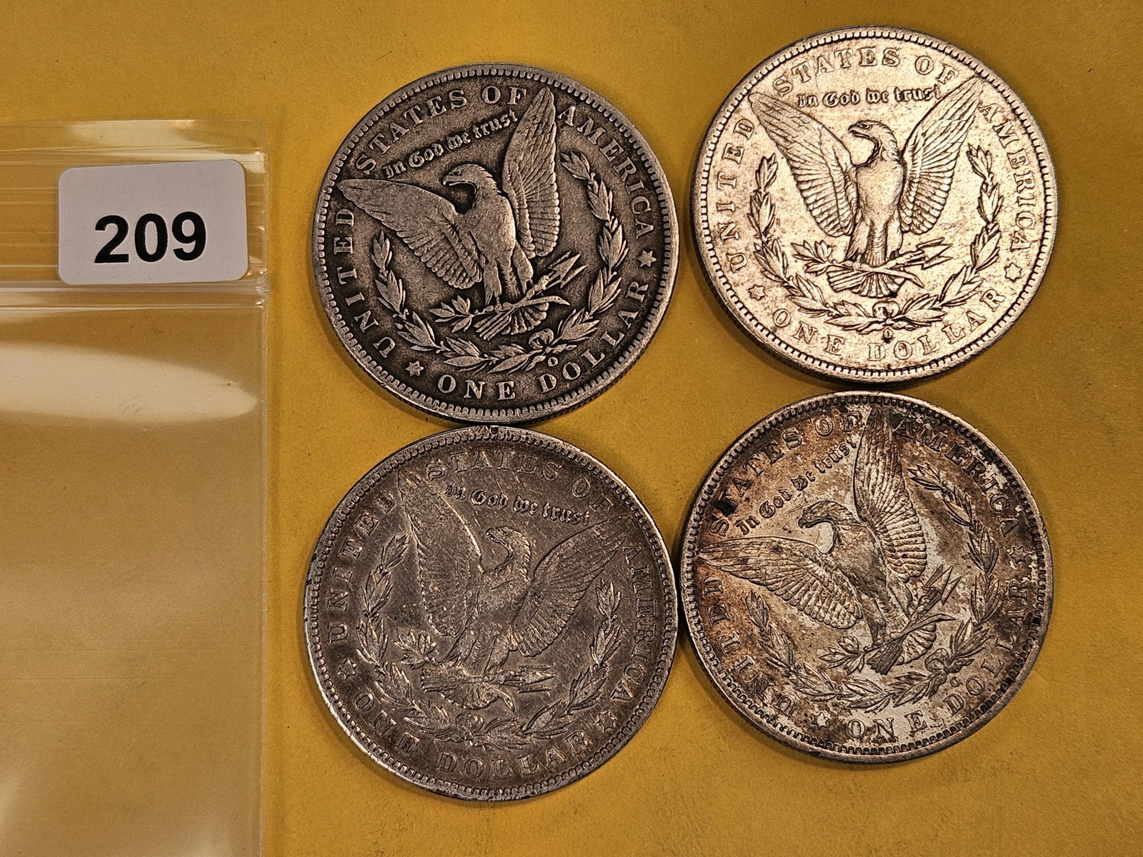 Four Morgan Silver Dollars - 2