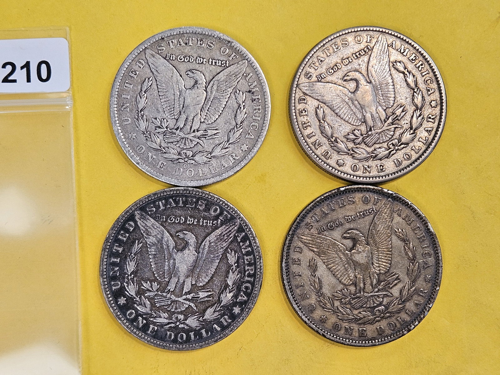 Four Morgan Silver Dollars - 2