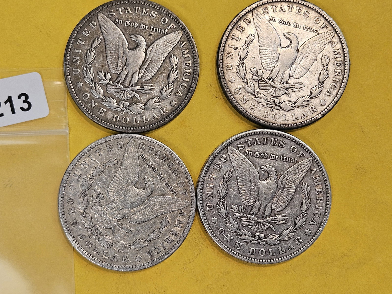Four Morgan Silver Dollars - 2