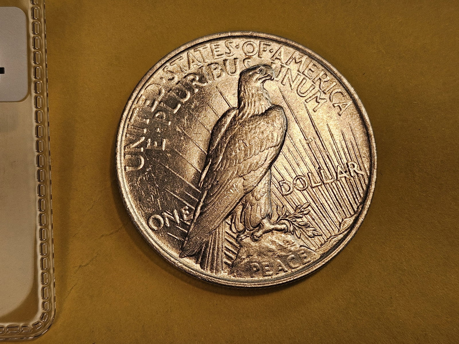 Choice Brilliant Uncirculated plus 1922 Peace silver Dollar - 3