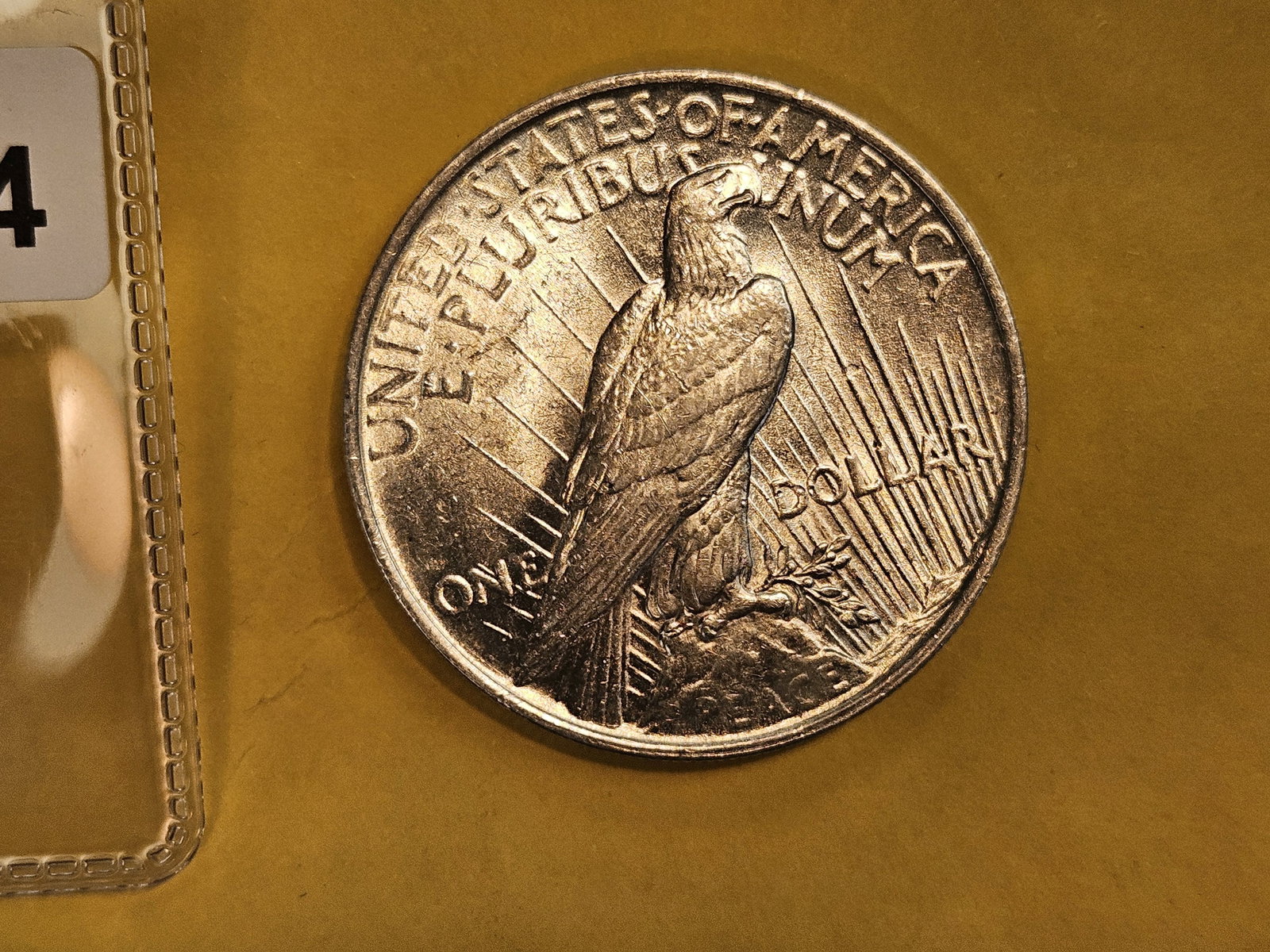 Choice Brilliant Uncirculated plus 1922 Peace silver Dollar - 4