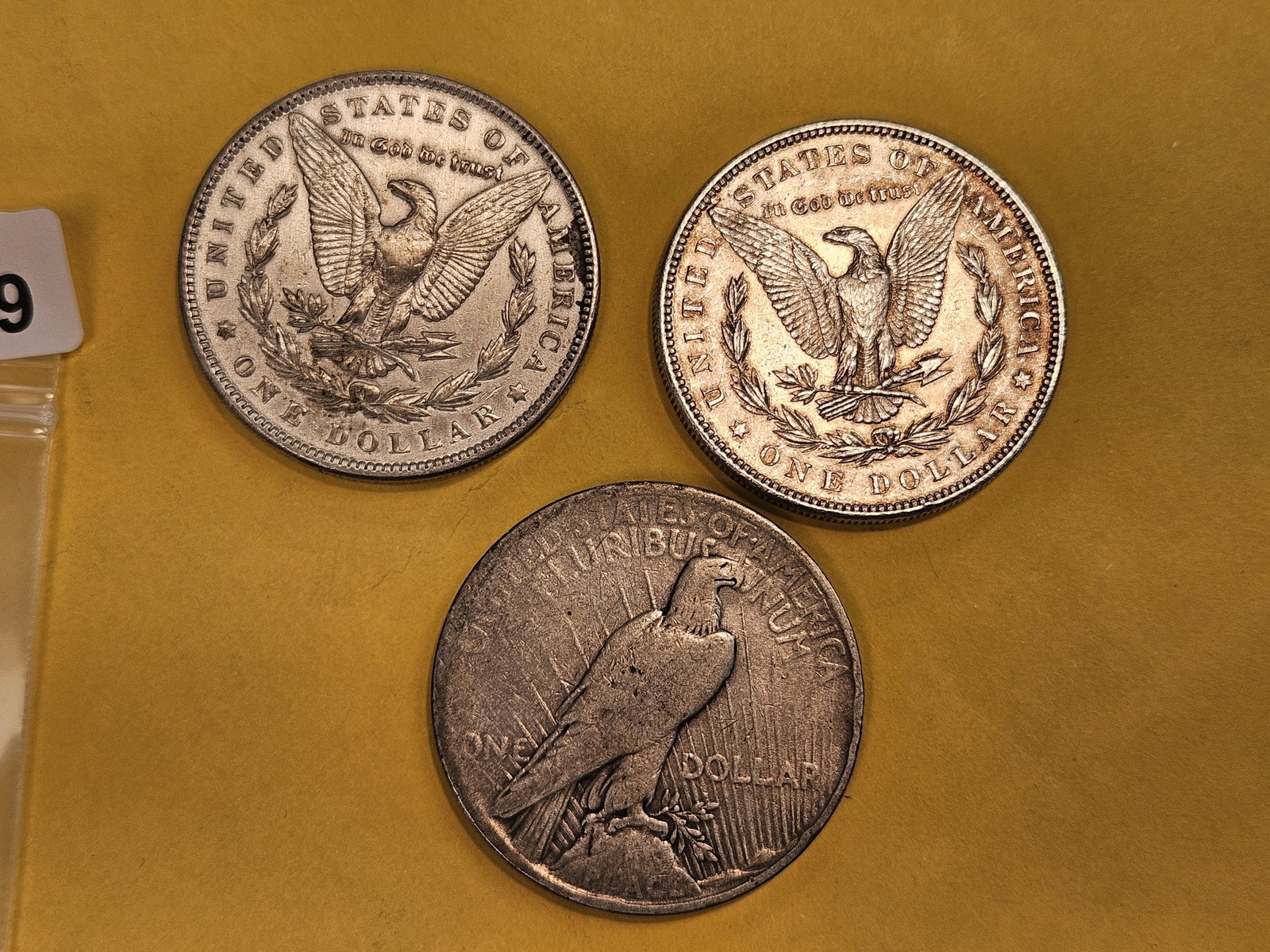Three mixed silver Dollars - 2