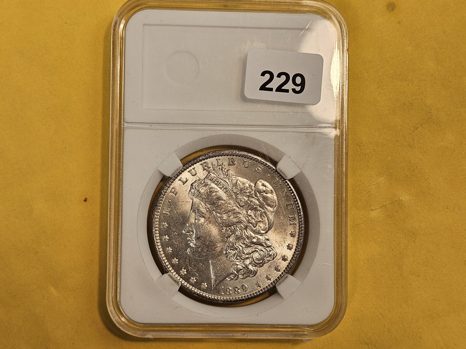 Choice Brilliant Uncirculated 1889 Morgan Silver Dollar - 2