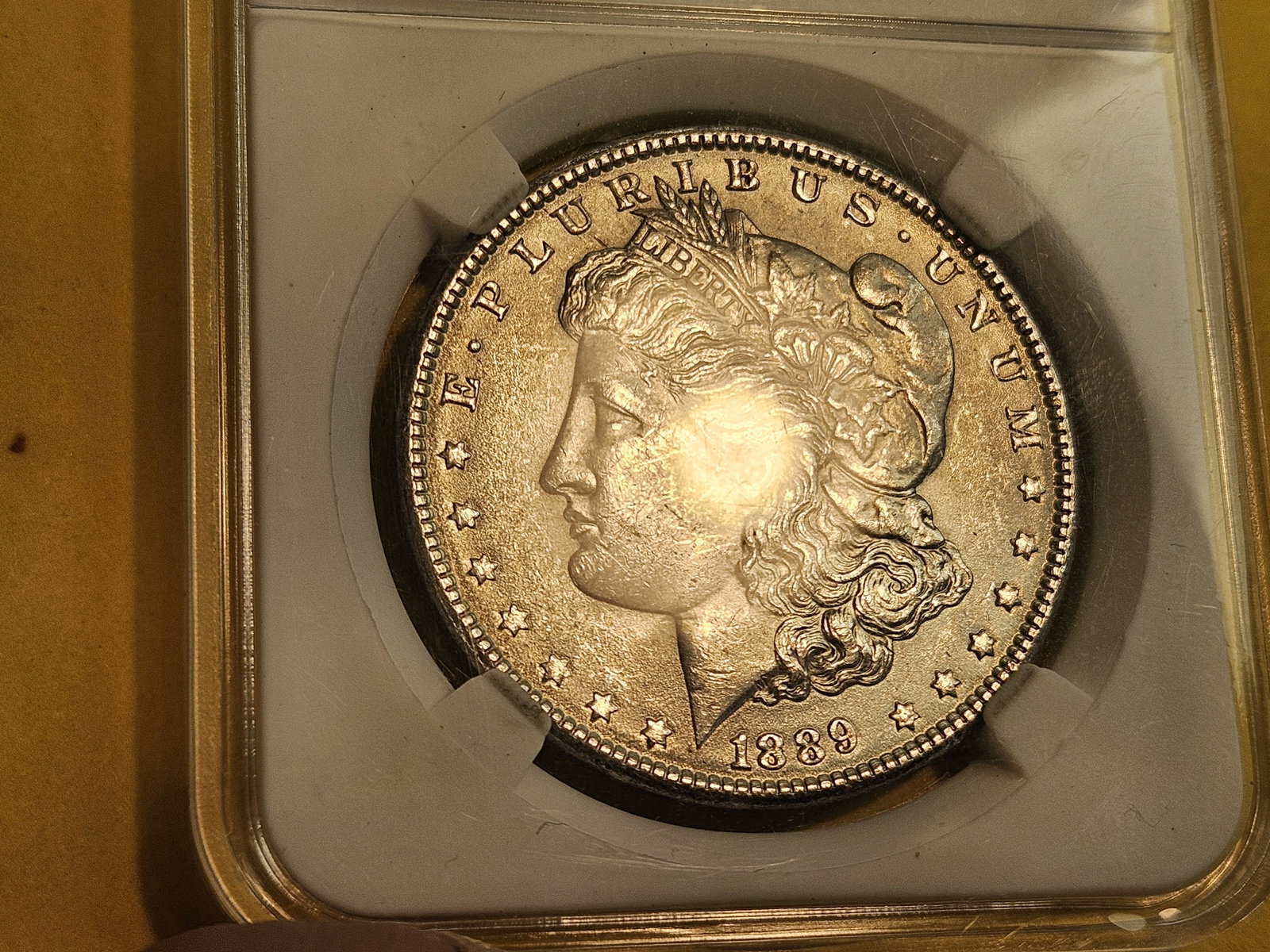 Choice Brilliant Uncirculated 1889 Morgan Silver Dollar - 3