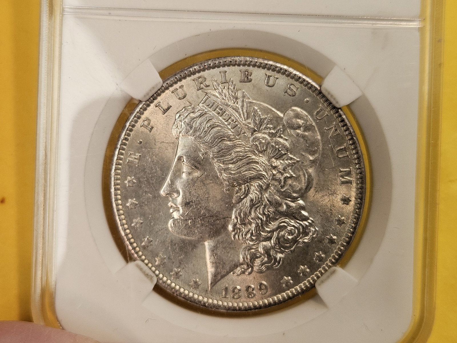 Choice Brilliant Uncirculated 1889 Morgan Silver Dollar - 4