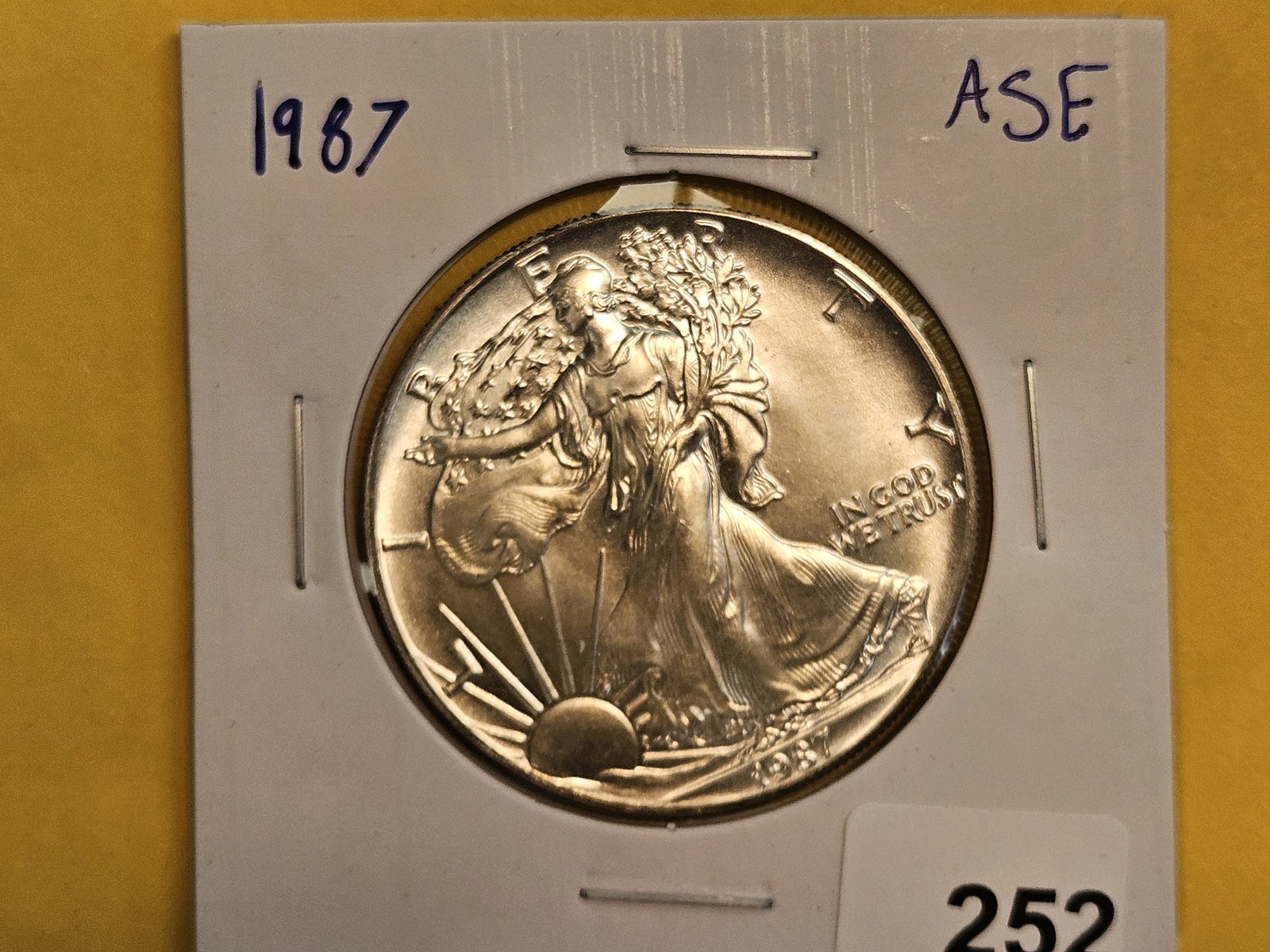 GEM Brilliant Uncirculated 1987 American Silver Eagle: Second Year issue