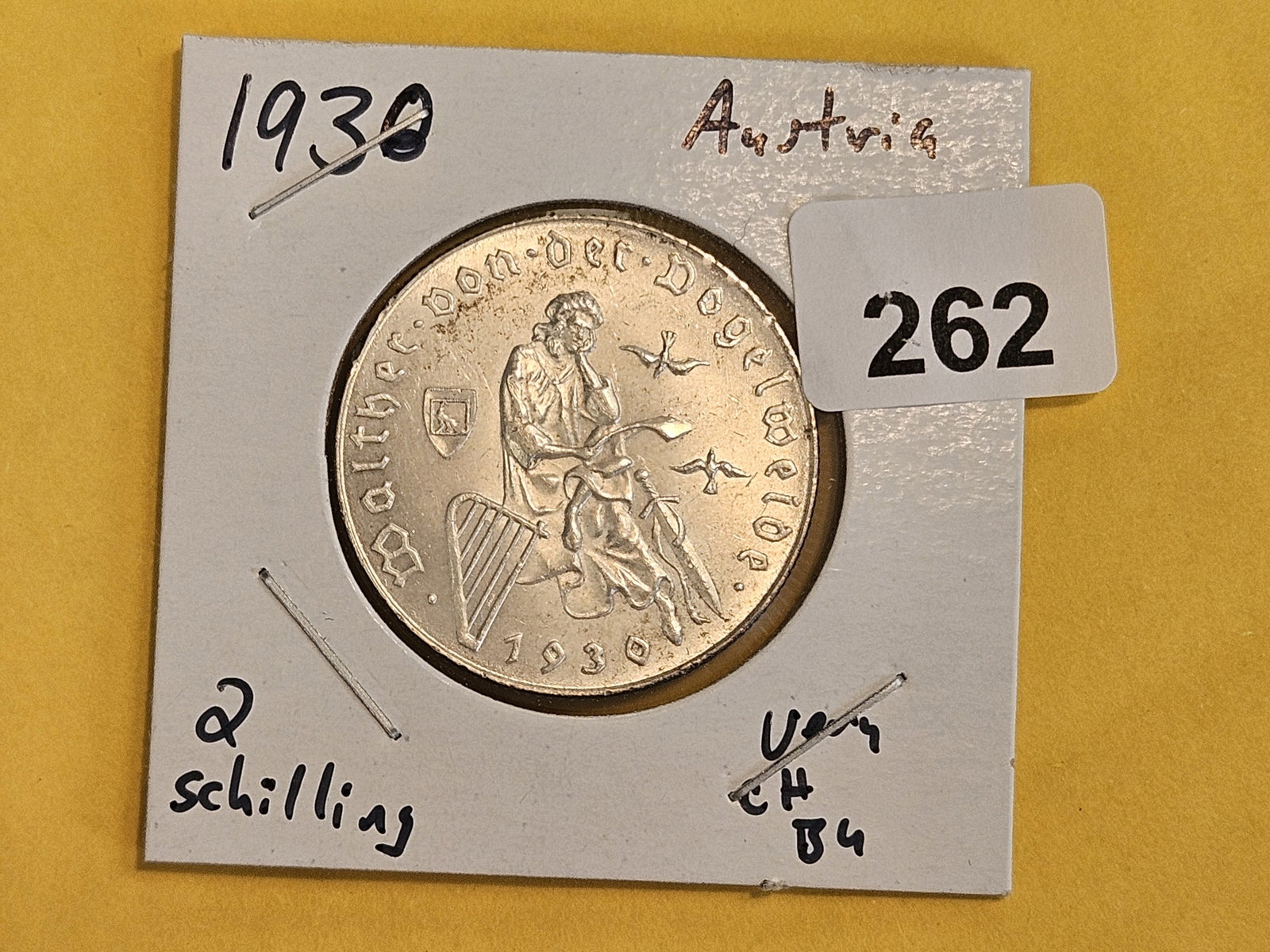 Very Choice Brilliant Uncirculated 1930 Austria silver 2 schilling - 2
