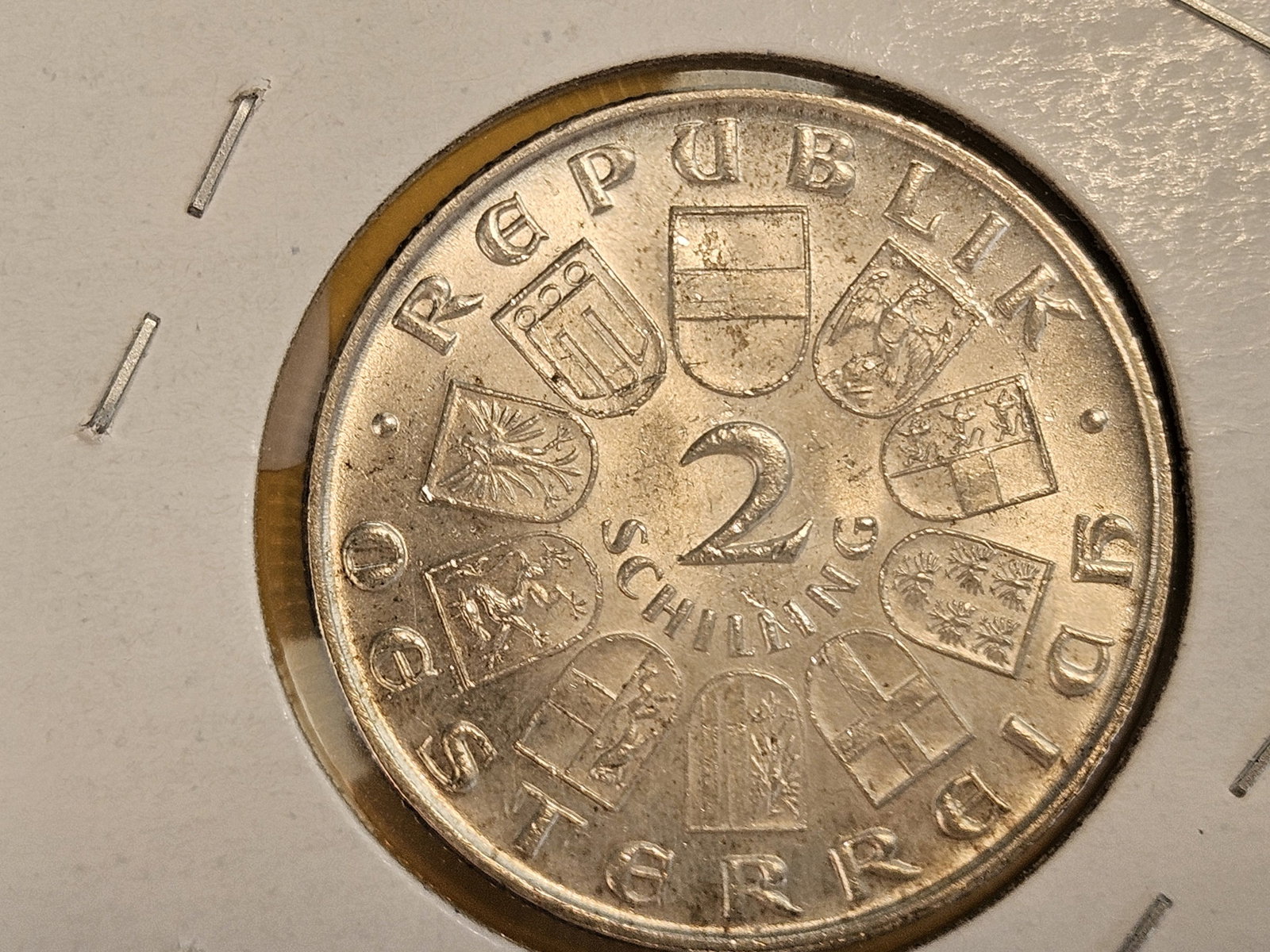 Very Choice Brilliant Uncirculated 1930 Austria silver 2 schilling - 3