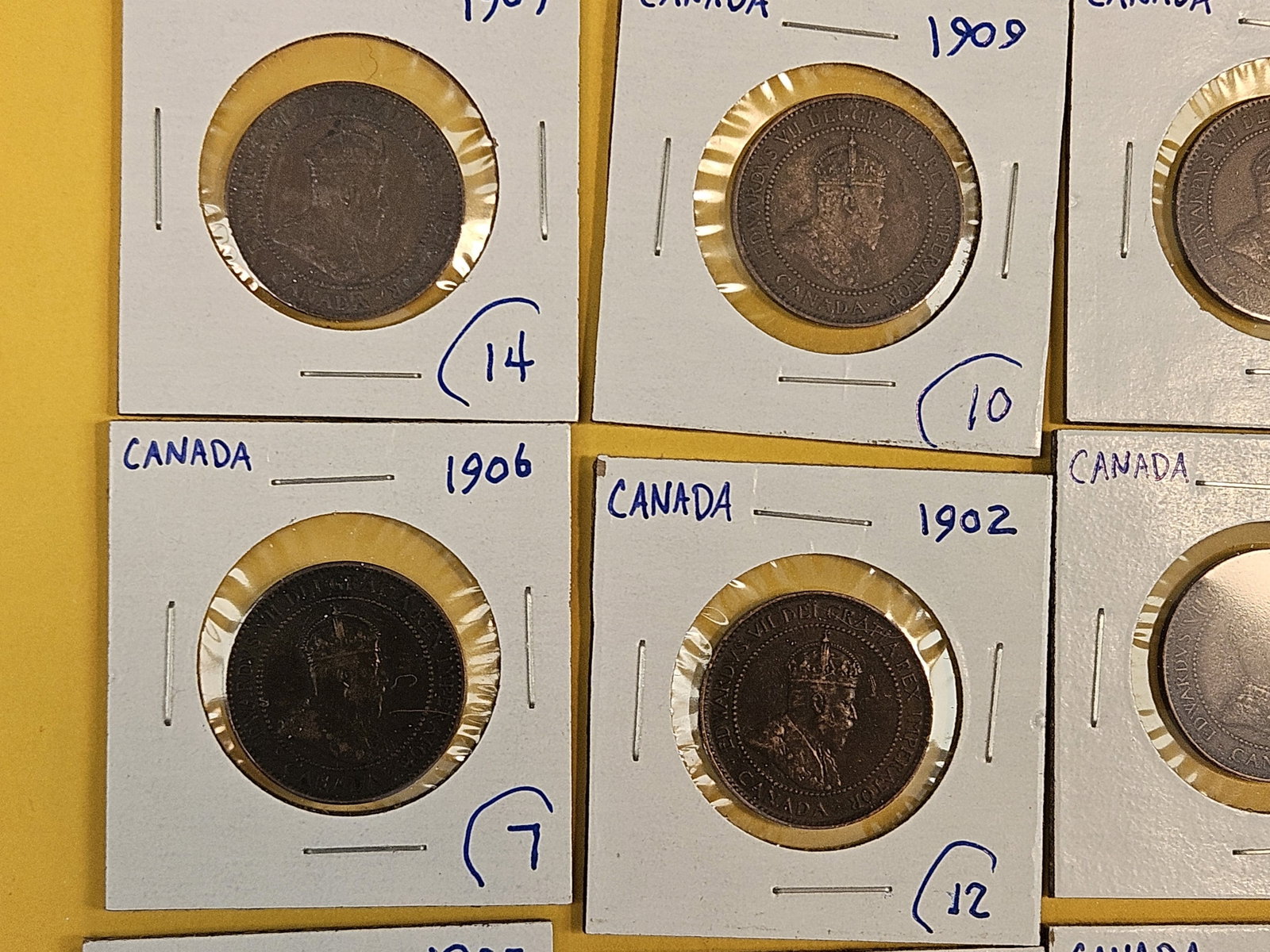 Fifteen mixed Canada Large Cents - 2