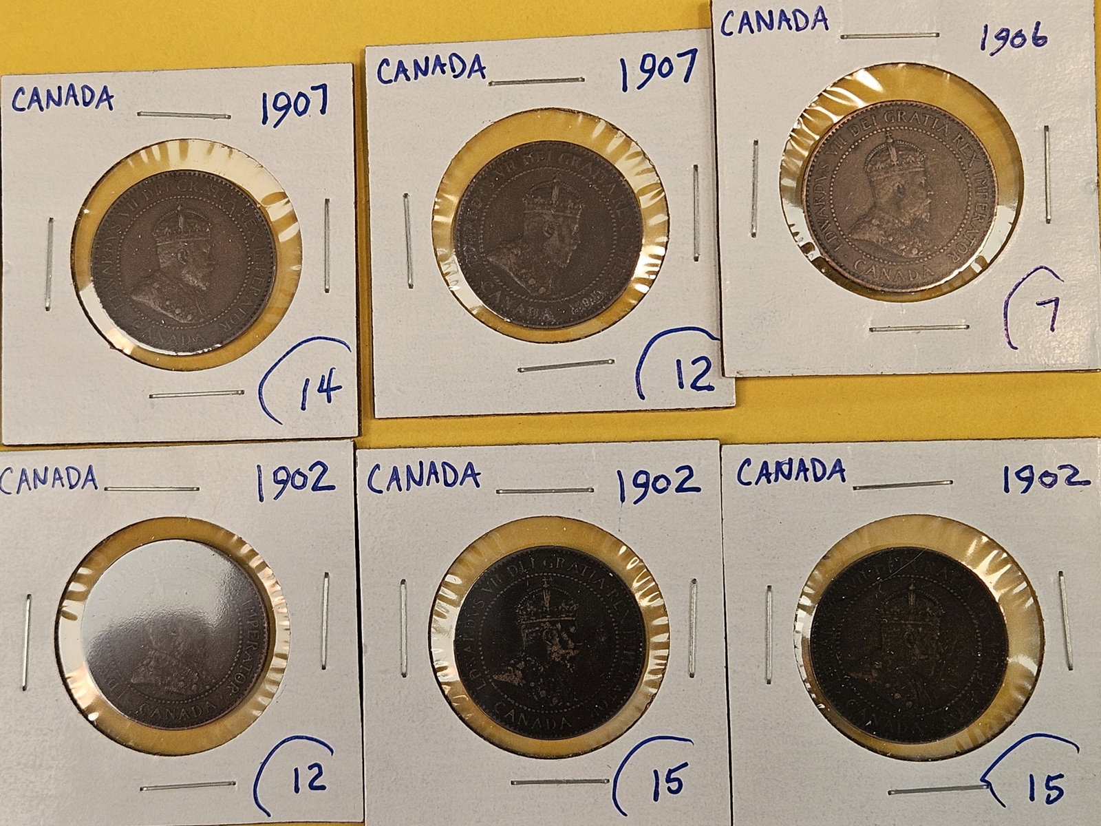Fifteen mixed Canada Large Cents - 4