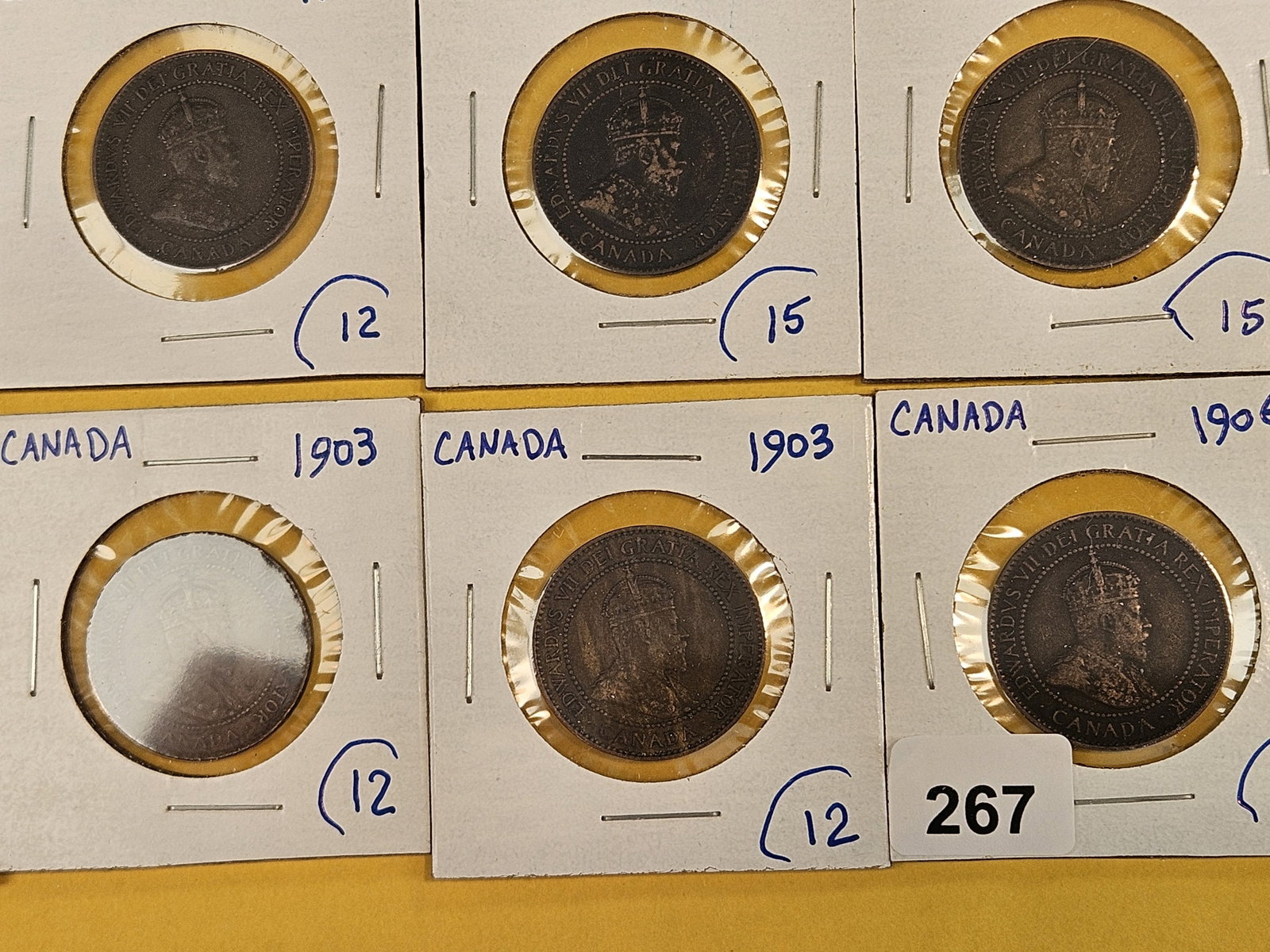 Fifteen mixed Canada Large Cents - 7