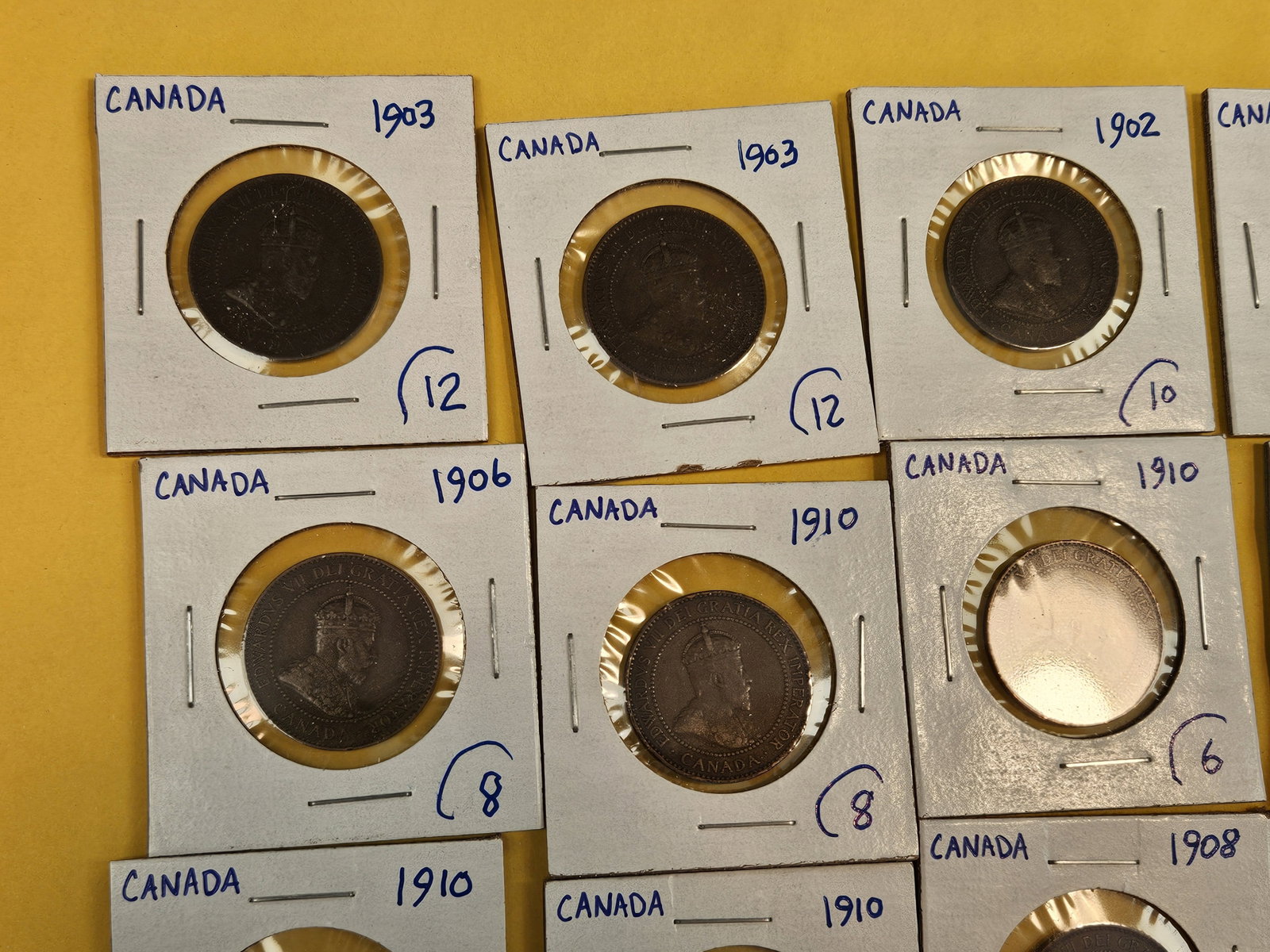 Twenty mixed Canada Large Cents - 2