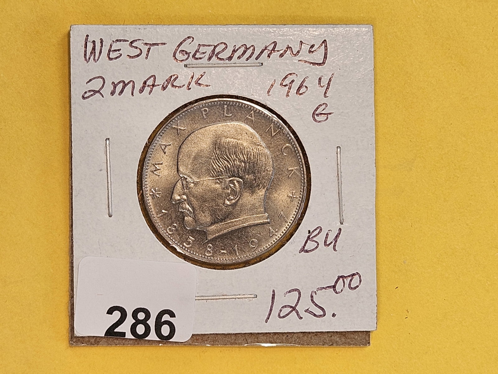 Very Choice Brilliant Uncirculated 1964-G West Germany 2 Mark - 2