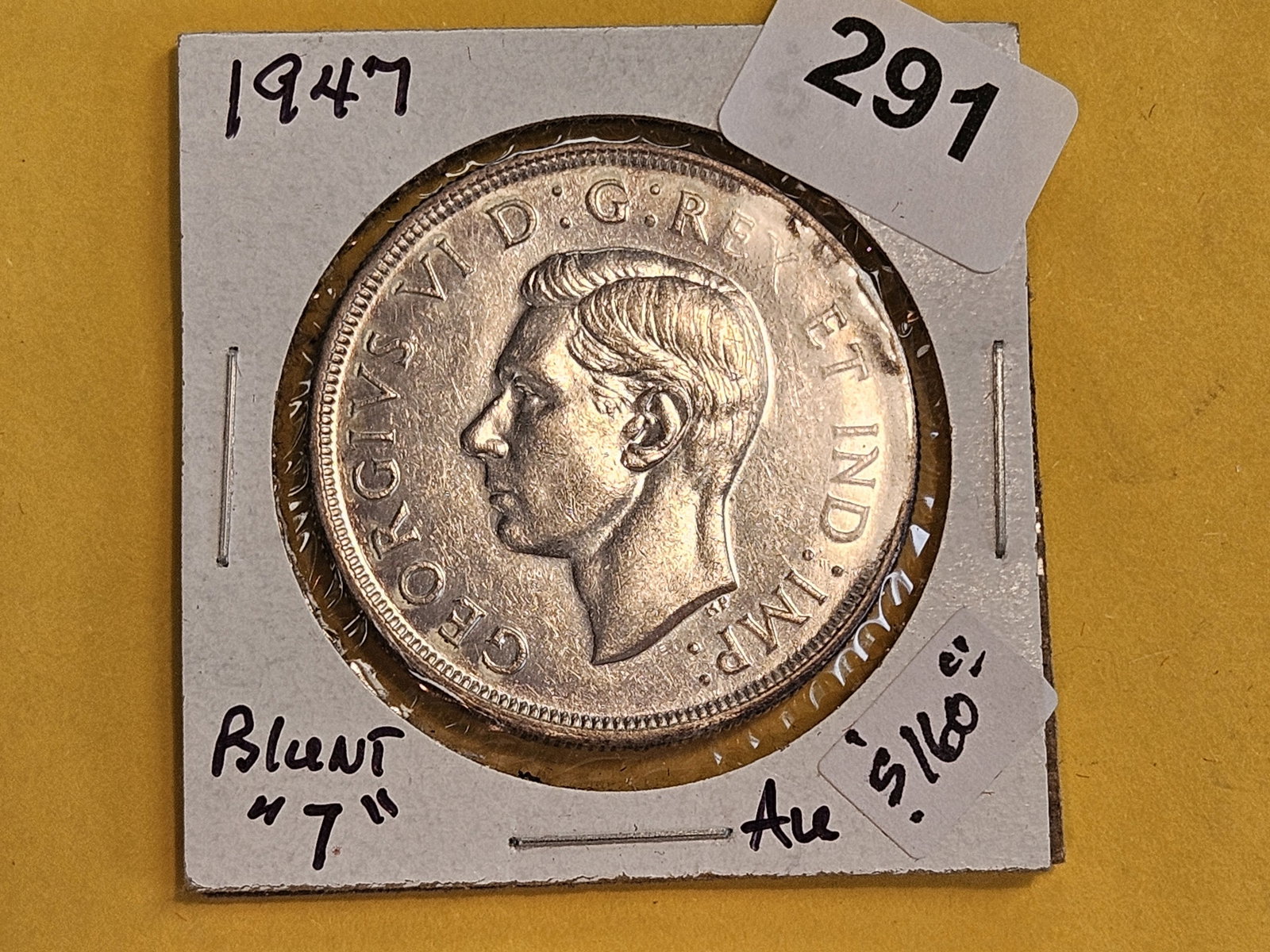 Brilliant About Uncirculated plus 1947 Canada Silver Dollar - 2