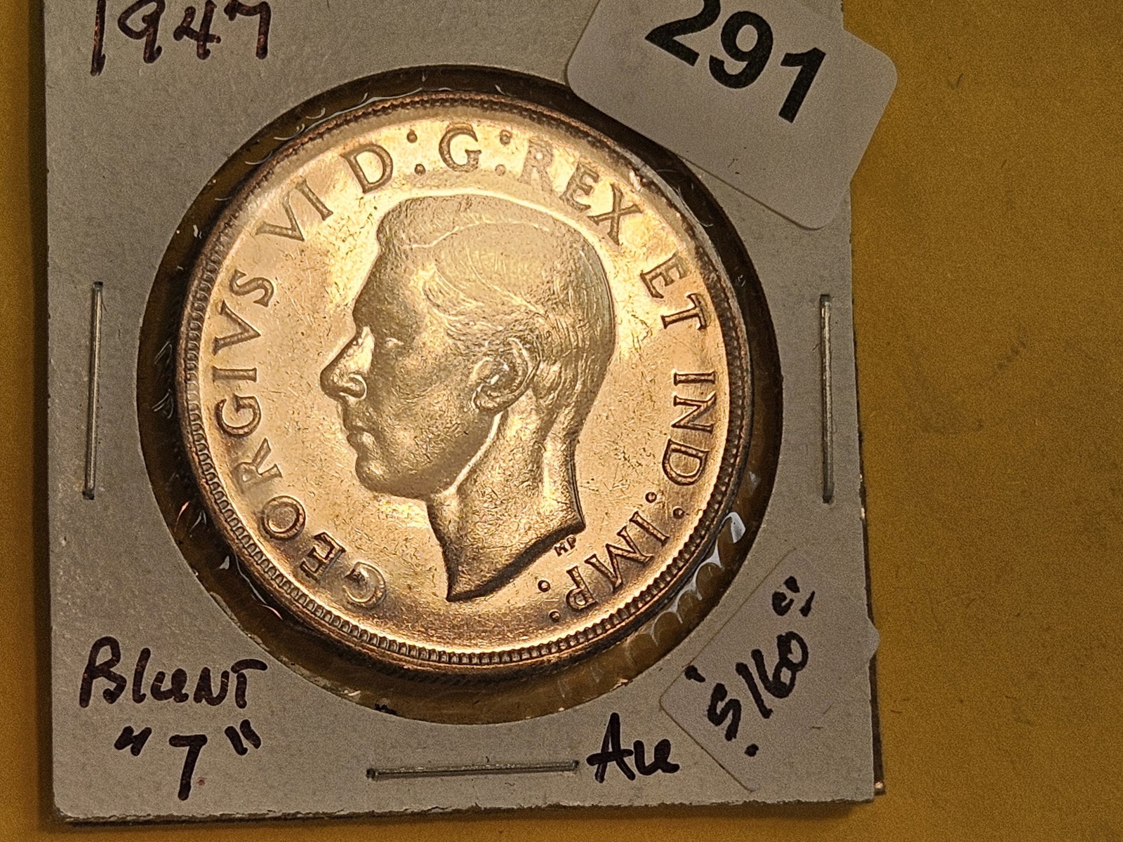 Brilliant About Uncirculated plus 1947 Canada Silver Dollar - 3