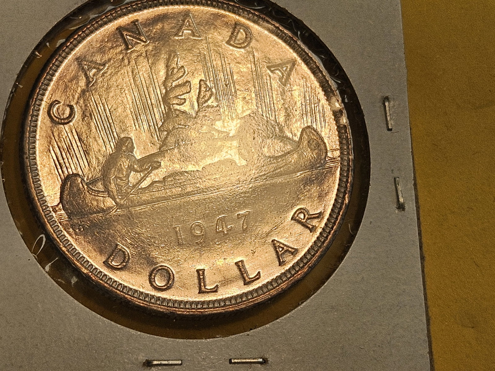 Brilliant About Uncirculated plus 1947 Canada Silver Dollar - 4