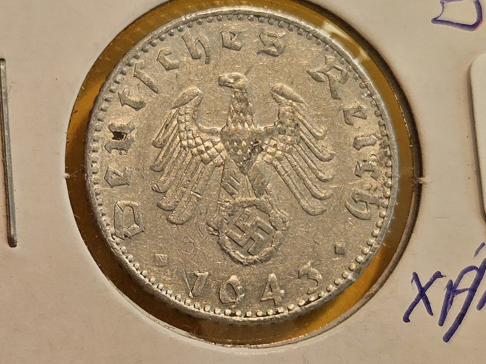 Key 1943-J Germany 50 reichspfennig - 4