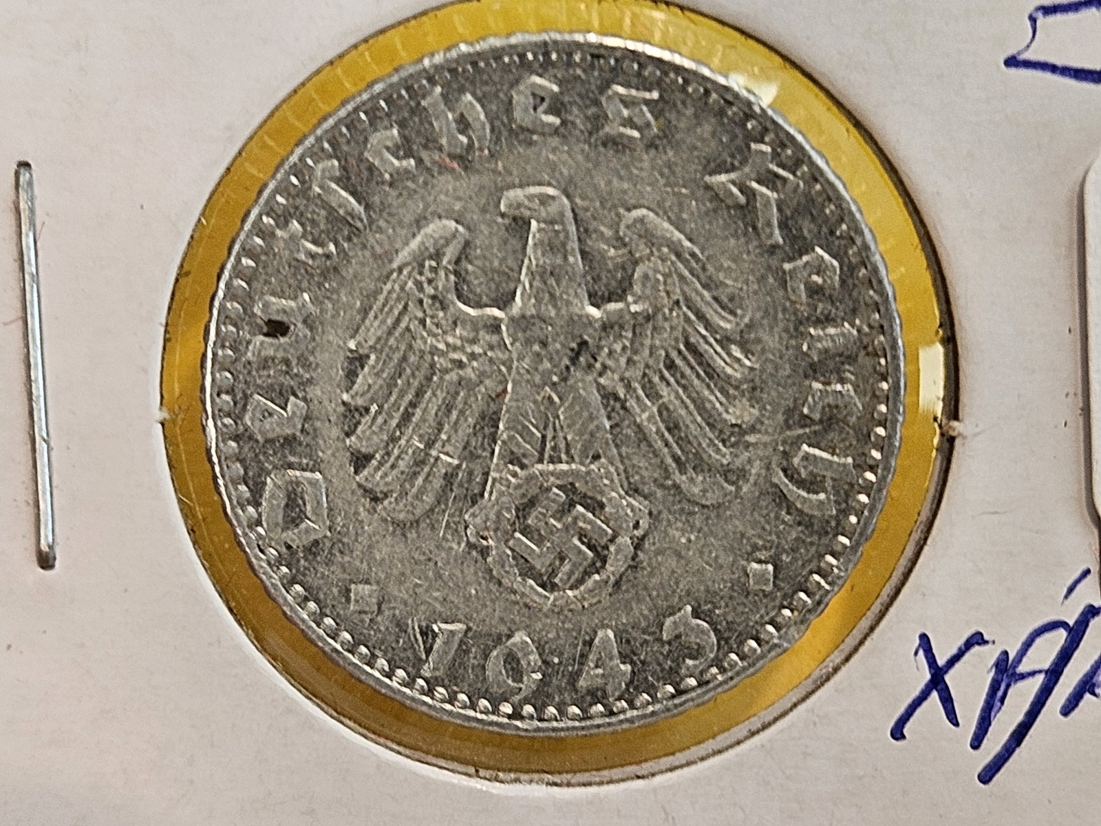 Key 1943-J Germany 50 reichspfennig - 5