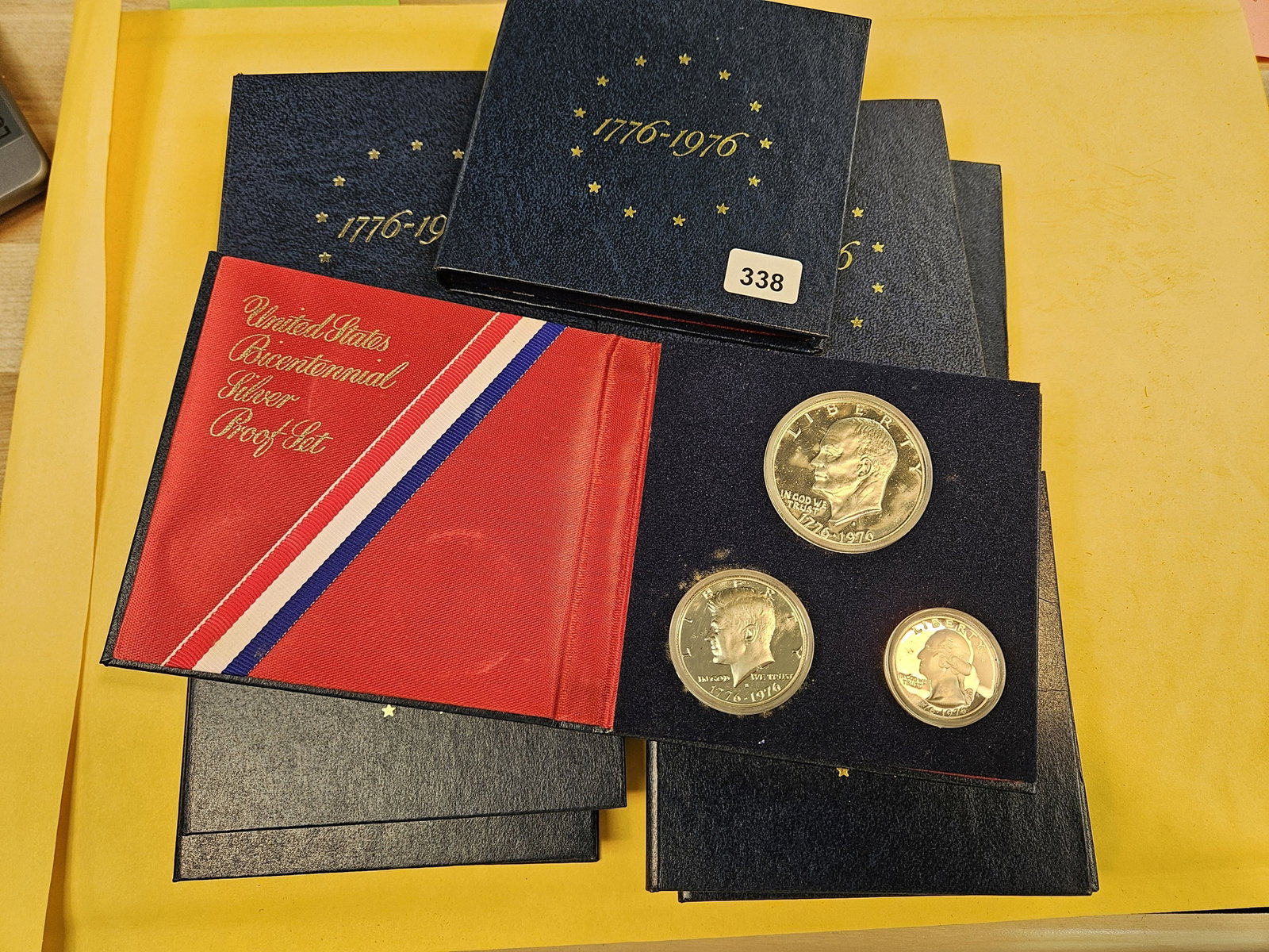 TEN 1976 Bicentennial SILVER Proof 3-coin sets: All in OGP