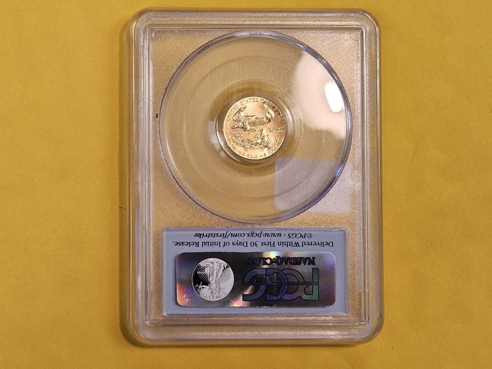 GOLD! PERFECT! PCGS 2011 American Gold Eagle $5 in Mint State 70 - 3