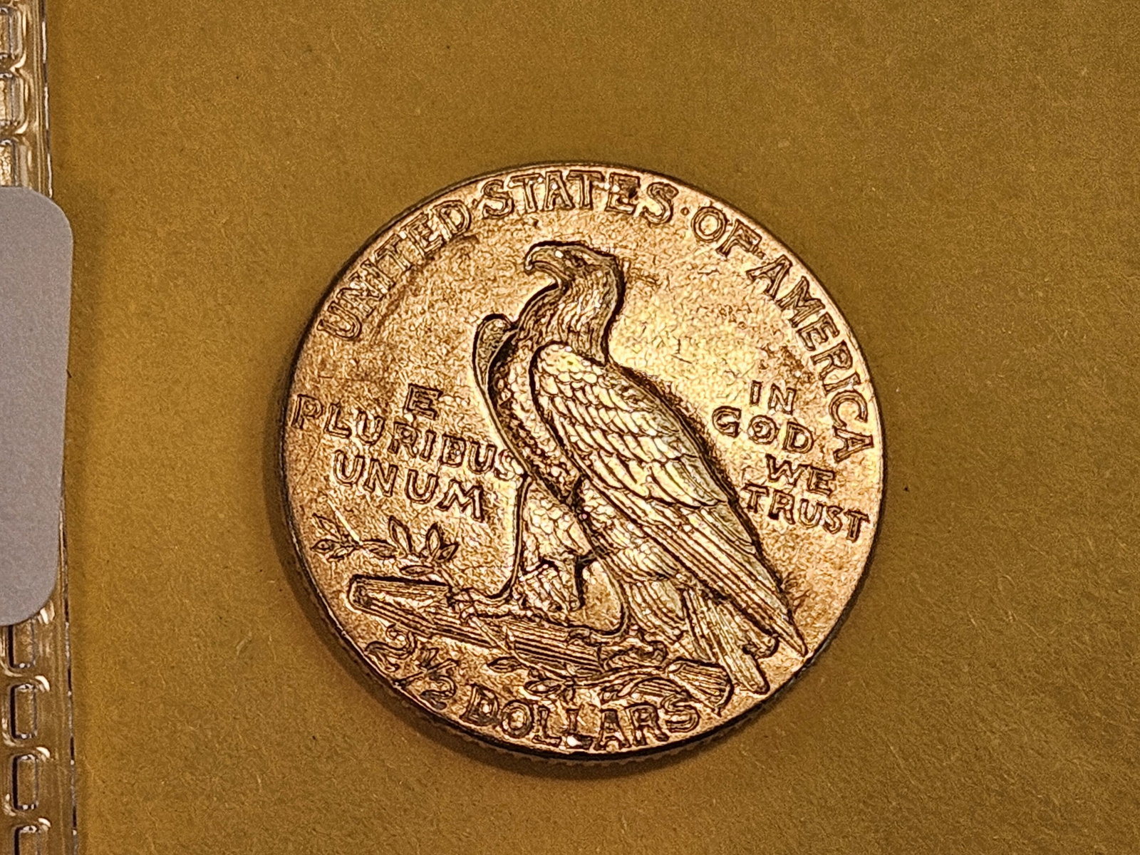 GOLD! Bright 1912 Indian Head Gold $2.5 Dollars - 3