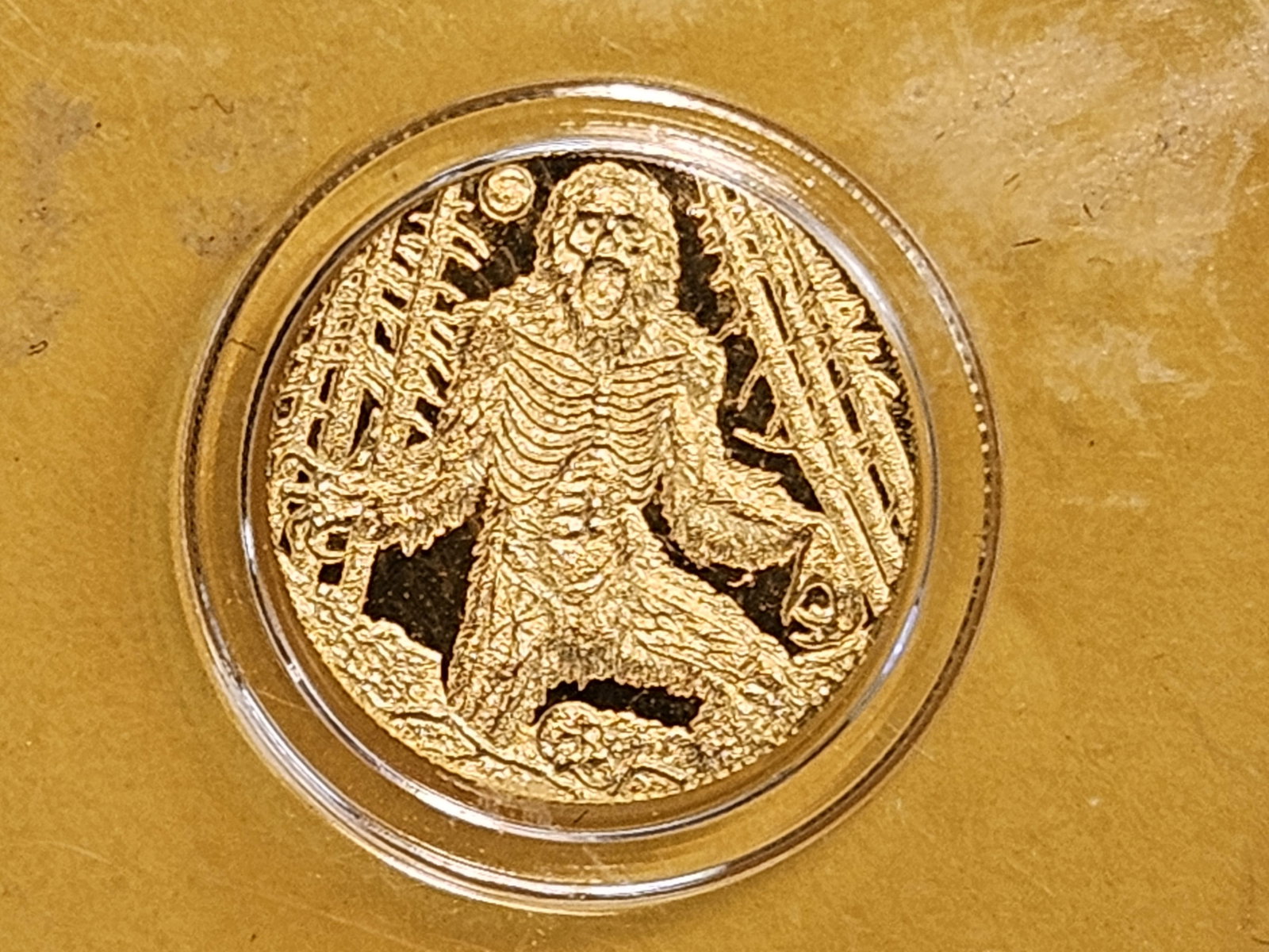 GOLD! GEM .9999 fine gold Proof Art Round: Sasquatch