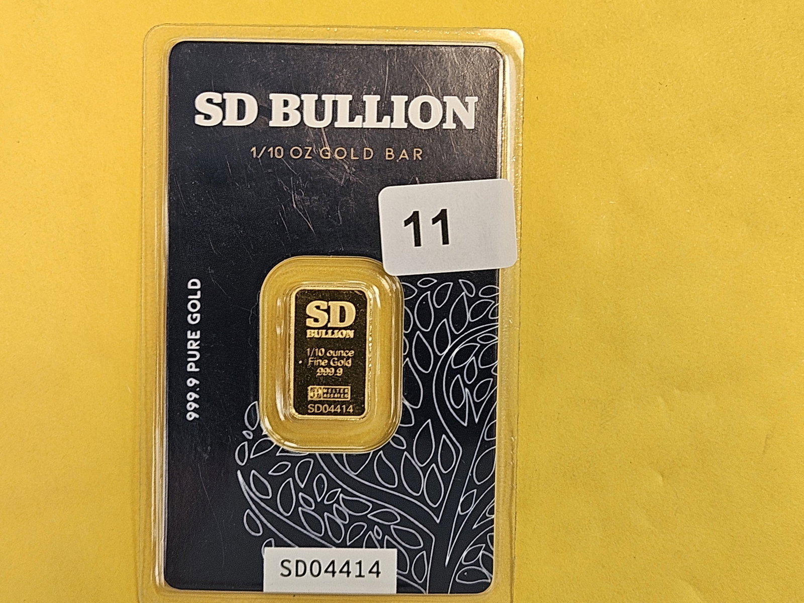 GOLD! SD Bullion One-tenth Troy ounce .9999 fine gold bar - 2