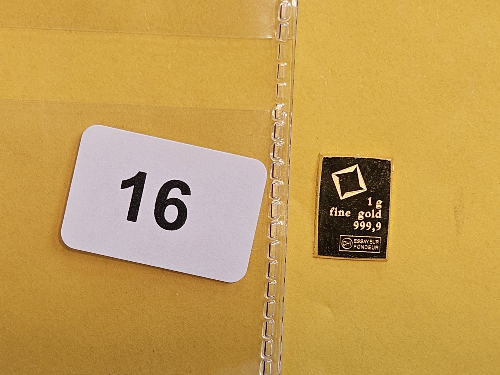 GOLD! Valcambi Suisse One Gram .9999 fine gold bar: Fractional Gold