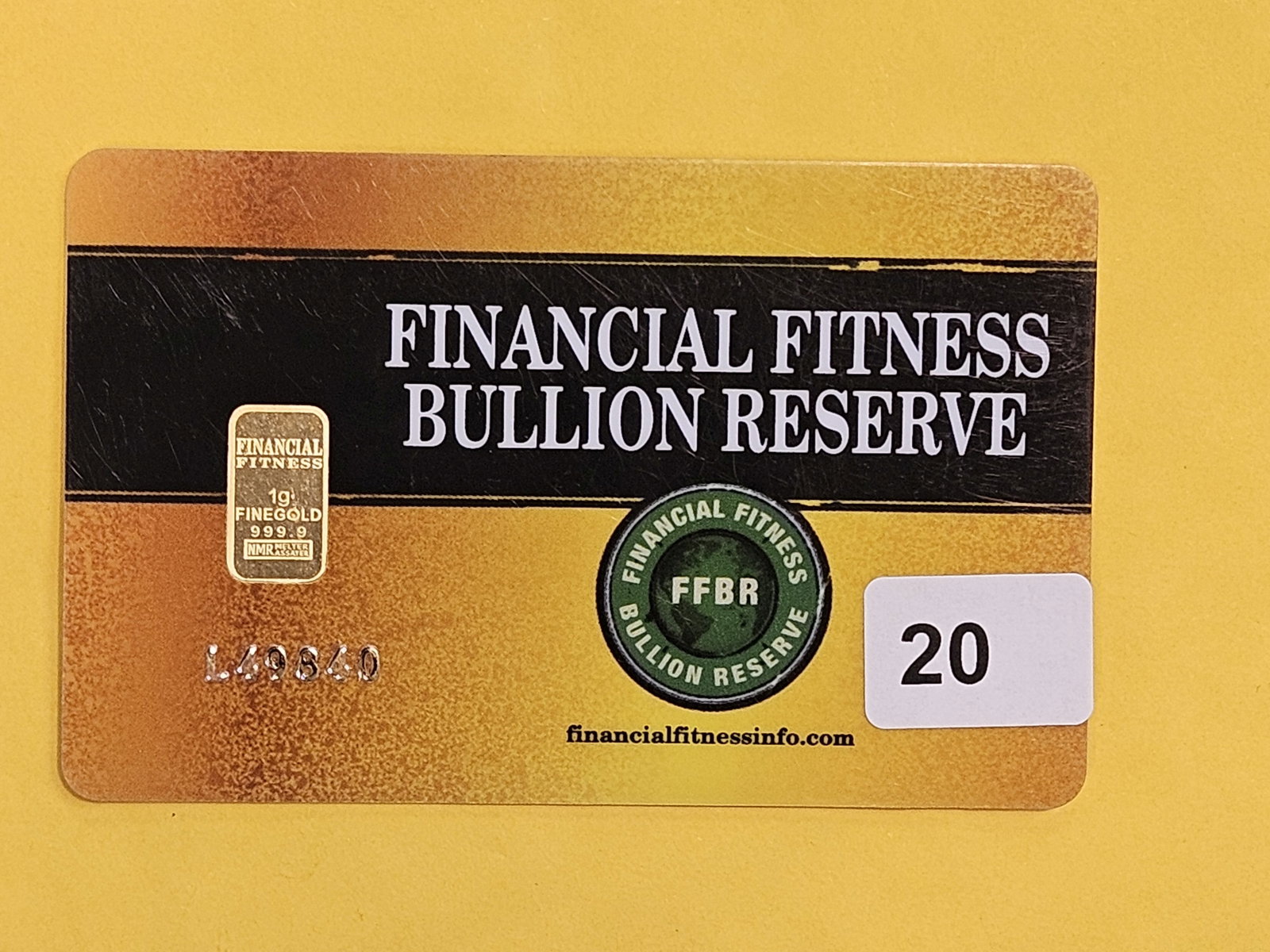 GOLD! NADIR One Gram .9999 fine gold bar (1 of 2)