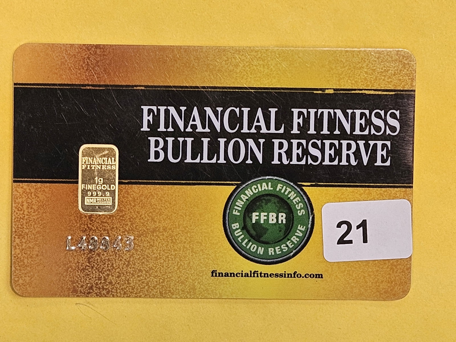 GOLD! NADIR One Gram .9999 fine gold bar (1 of 2)