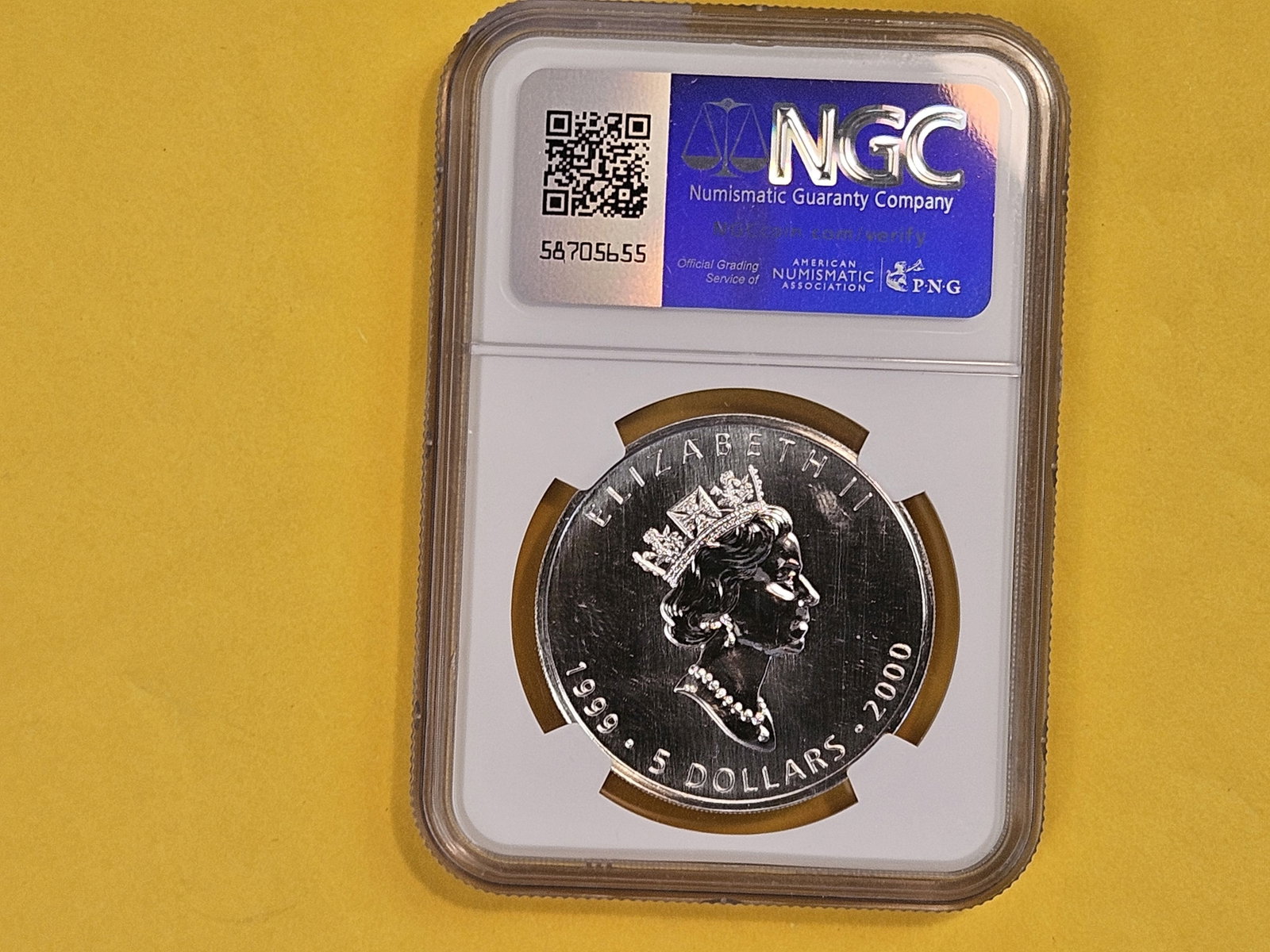 NGC 1999 Canada silver 5 dollars in Mint State 68 - 3